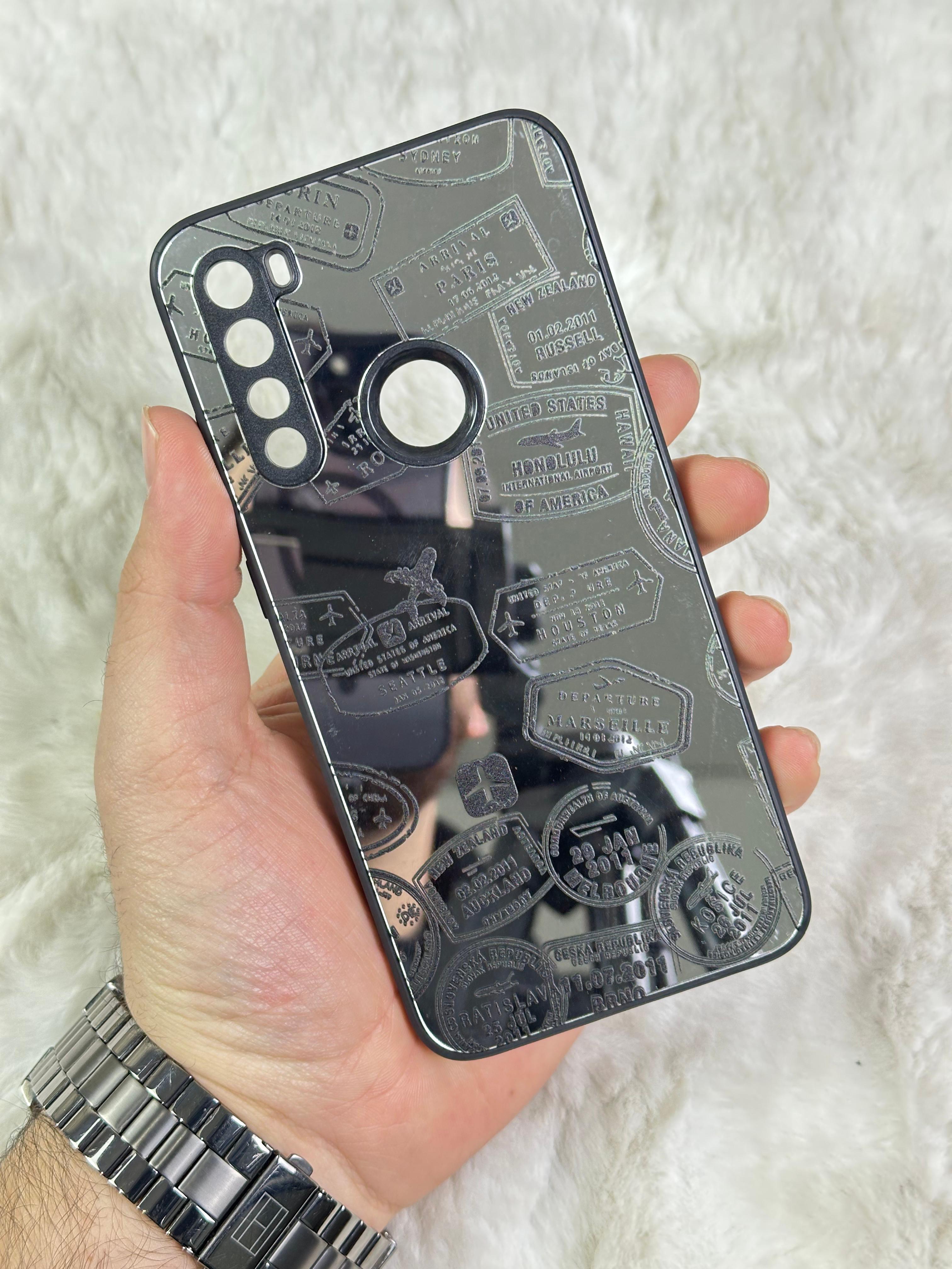 Xiaomi Redmi Note 8 Arkası Aynalı ve Desenli Mirror Kapak  - uçaklı