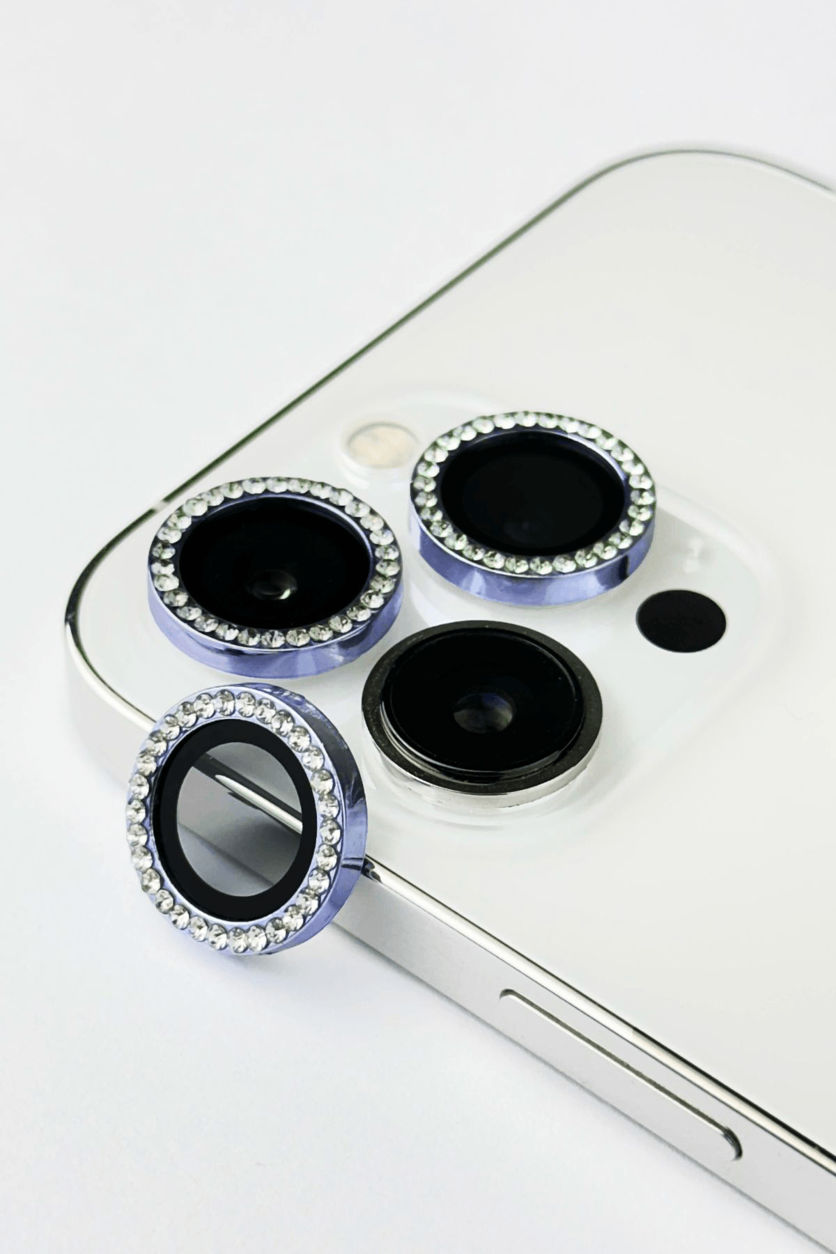 iPhone 11 Pro Max Uyumlu Swarovski Taşlı Kamera Lens Koruyucu 