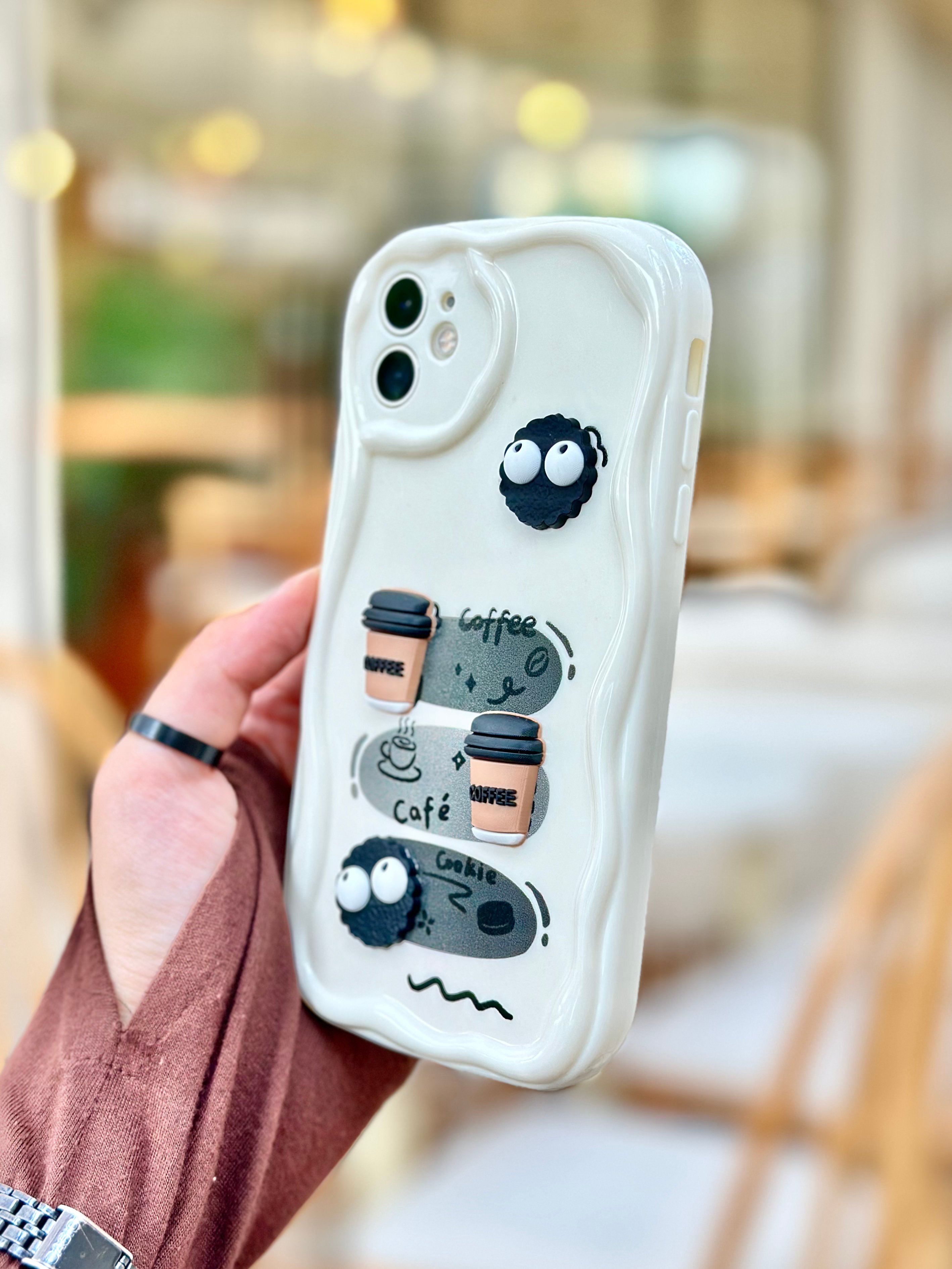 iPhone 11 Kurabiye Desenli 3 Boyutlu Şirin Parlak Tasarım Cookie Kılıf