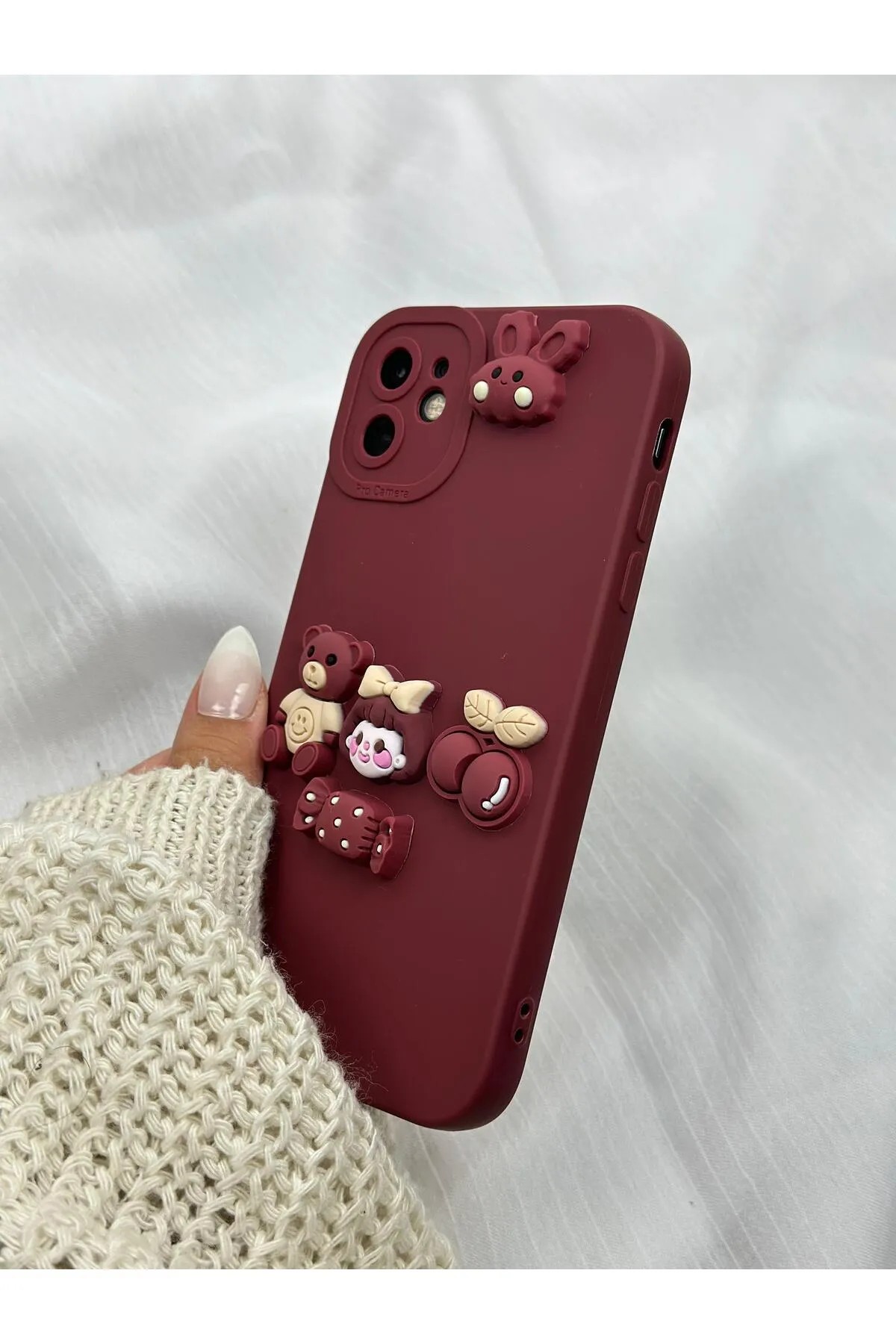 Apple iPhone 11 Ayıcık Desenli Sevimli Silikon Lansman Toy-Bear Kılıf