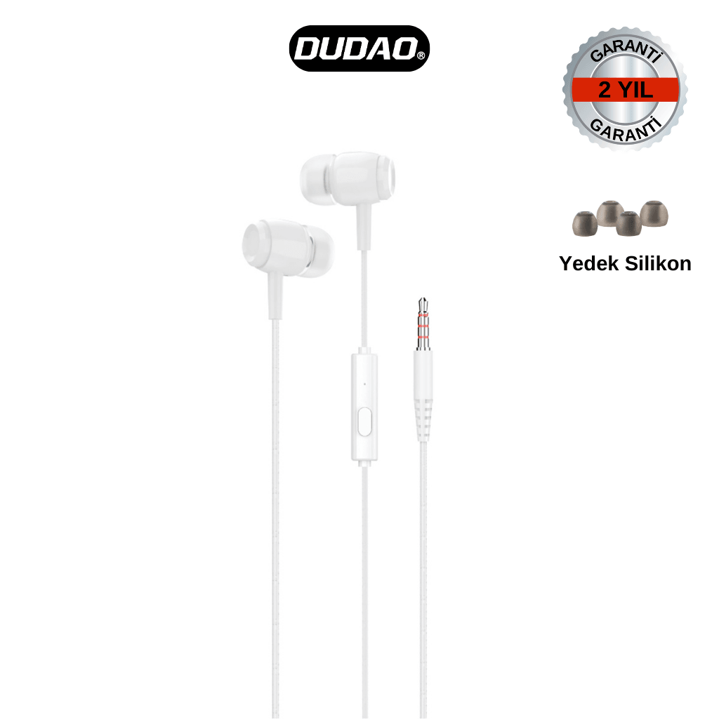 DUDAO X10A Kulak içi Kulaklık 3.5mm girişli Beyaz