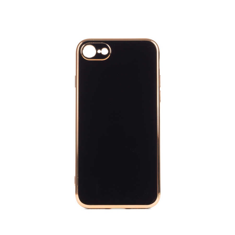 iPhone SE 2020 Gold Kenarlı Parlak Bark Kılıf
