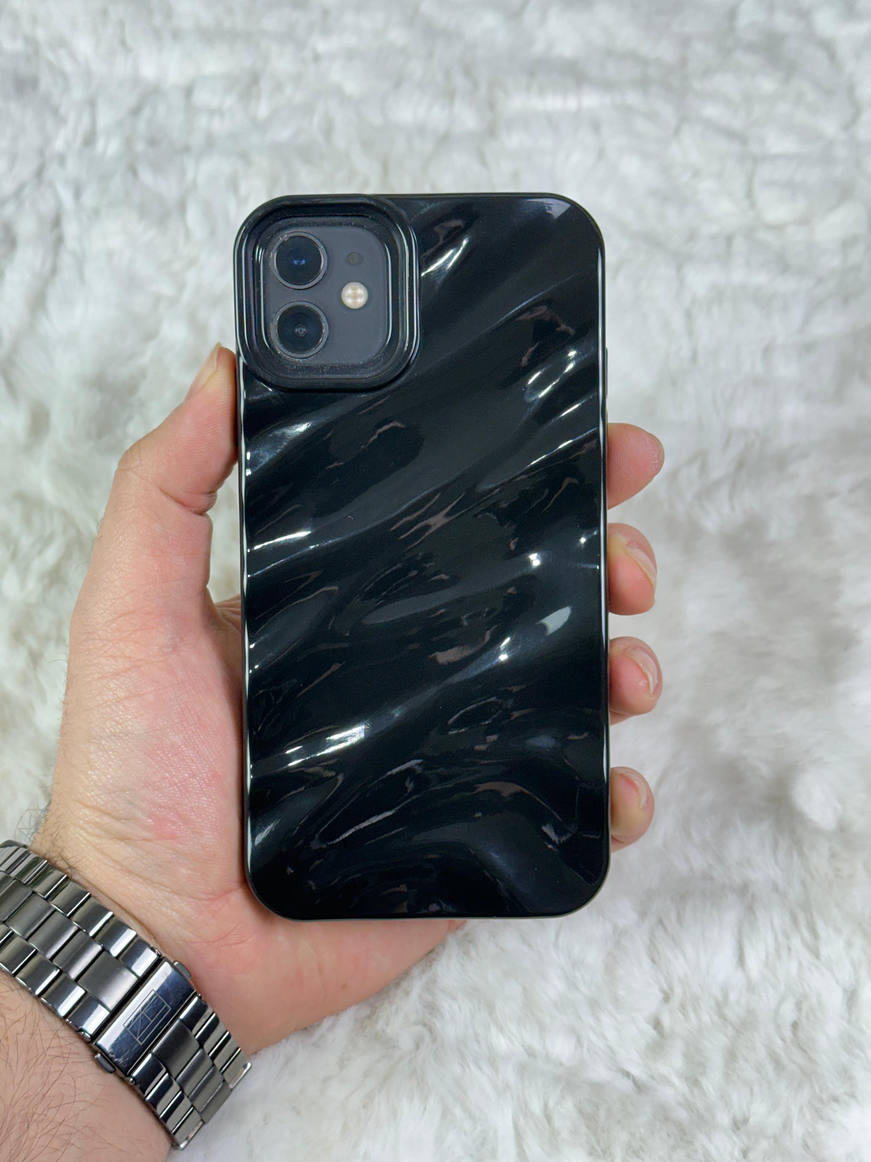 iPhone 11 Sedef Dalgalı Wavy Kılıf  - Mor