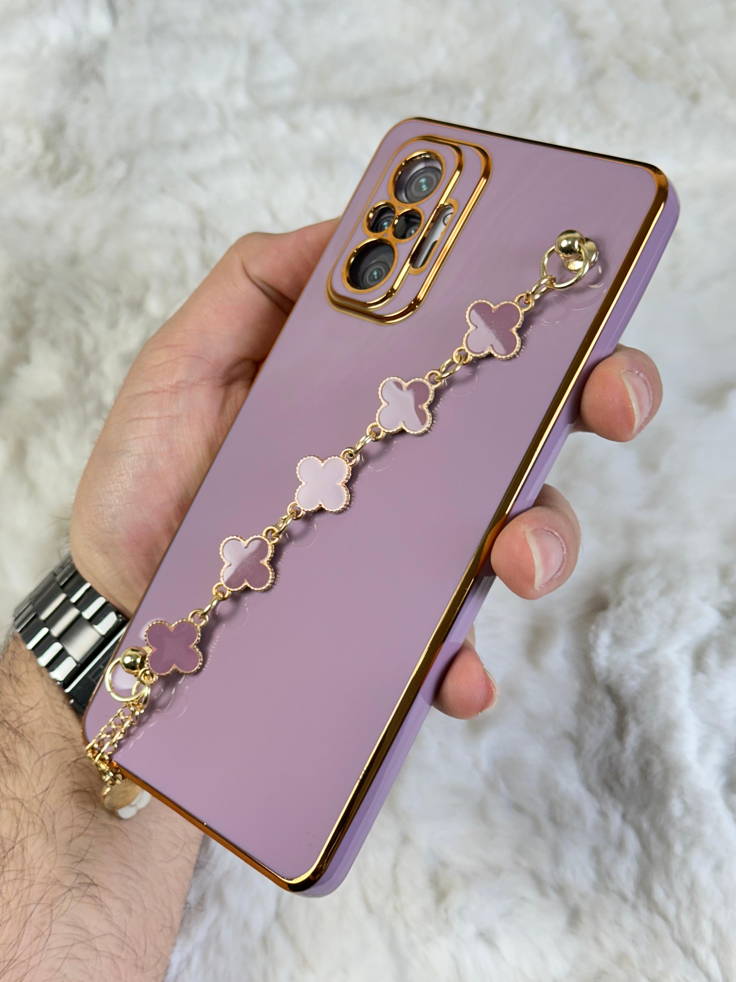 Xiaomi Redmi Note 10 Pro Gold Kenarlı Parlak Kamera Korumalı Elçek Kılıf - WFC