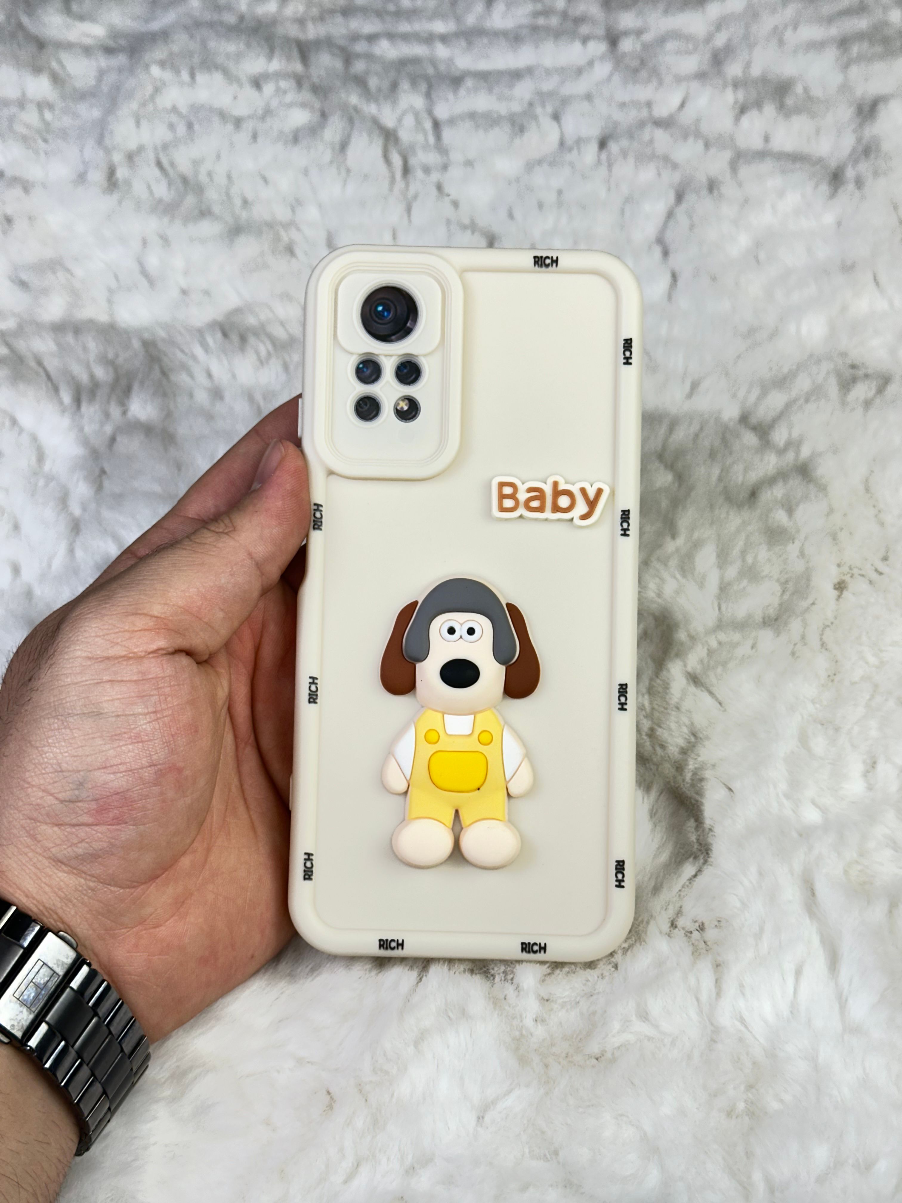 Xiaomi Redmi Note 11 Pro Minimalist Desenli Tatlı Pot Pourri Kılıf - Ayı Baby