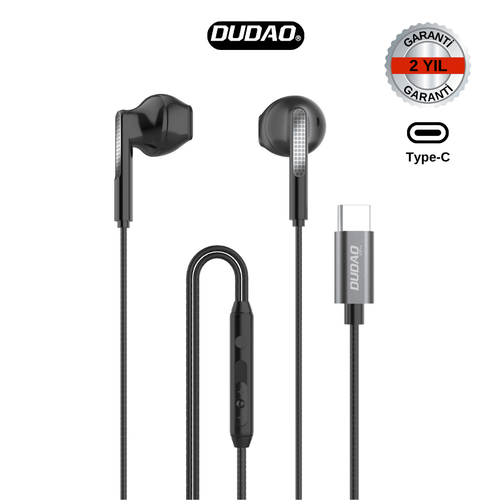 DUDAO X3PRO Kulak içi kulaklık Type-C Girişli Siyah