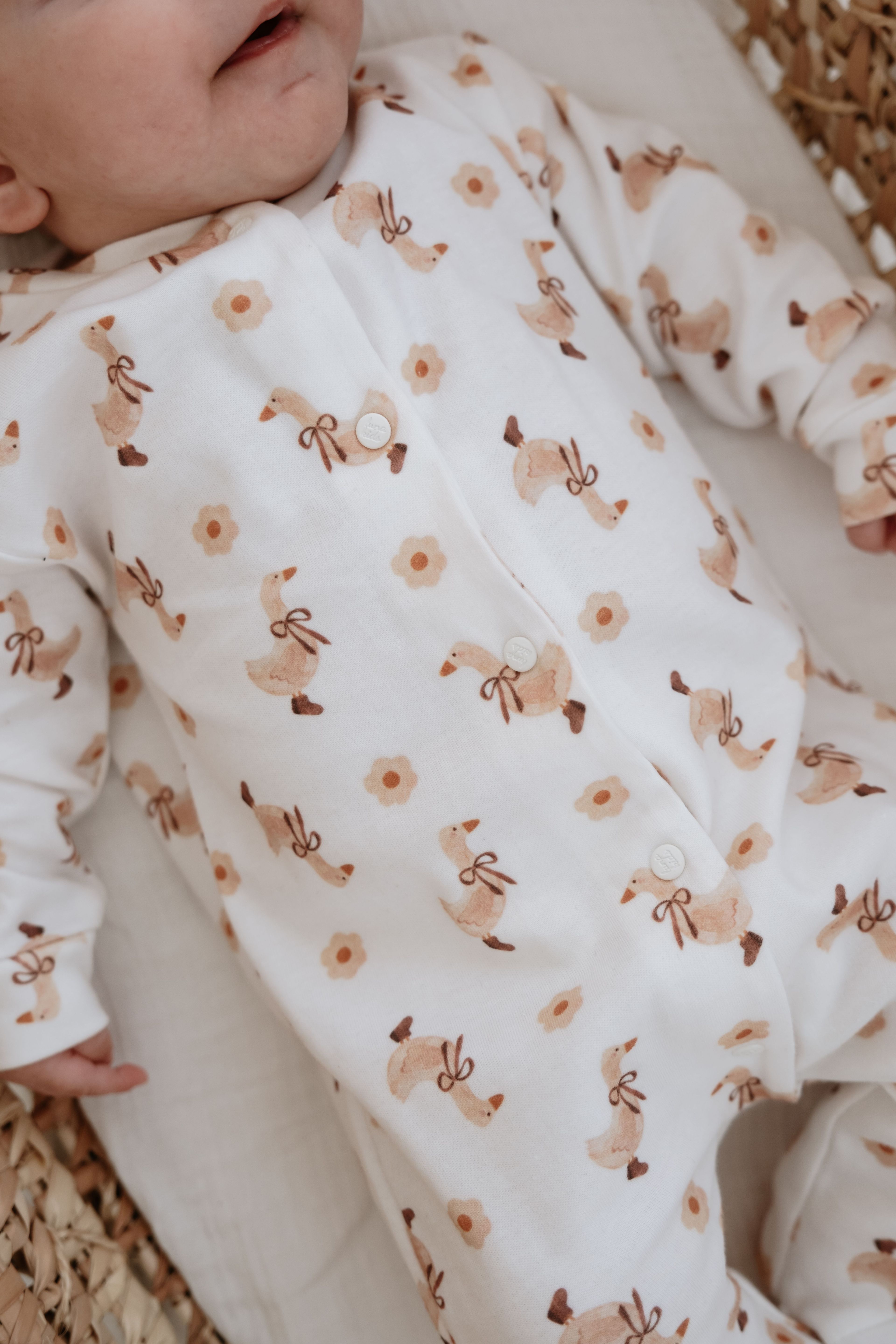 %100 Organik Pamuk Bebek Tulum - Goose