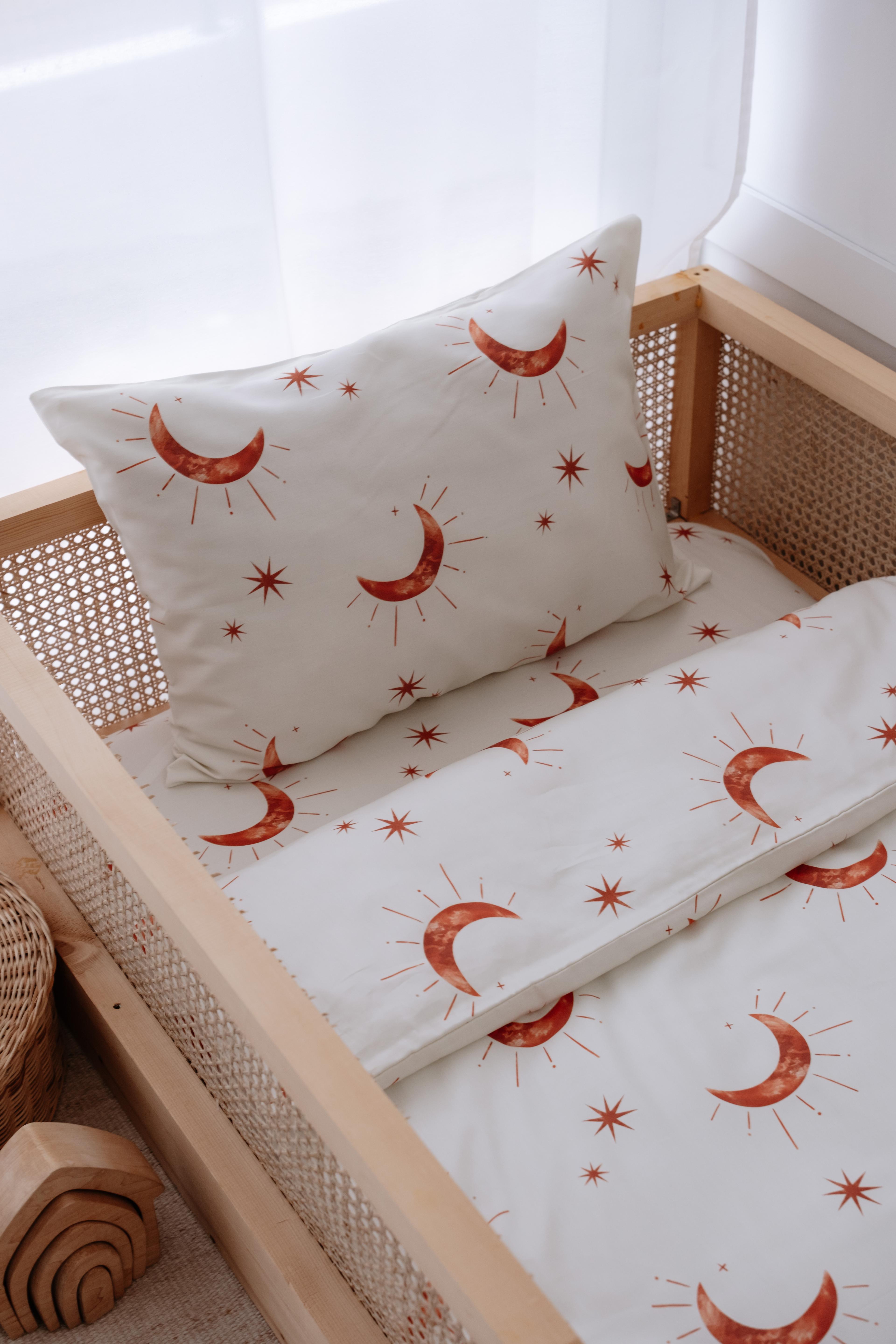 Luna - Organik Pamuk Saten Tek Kişilik Nevresim Seti