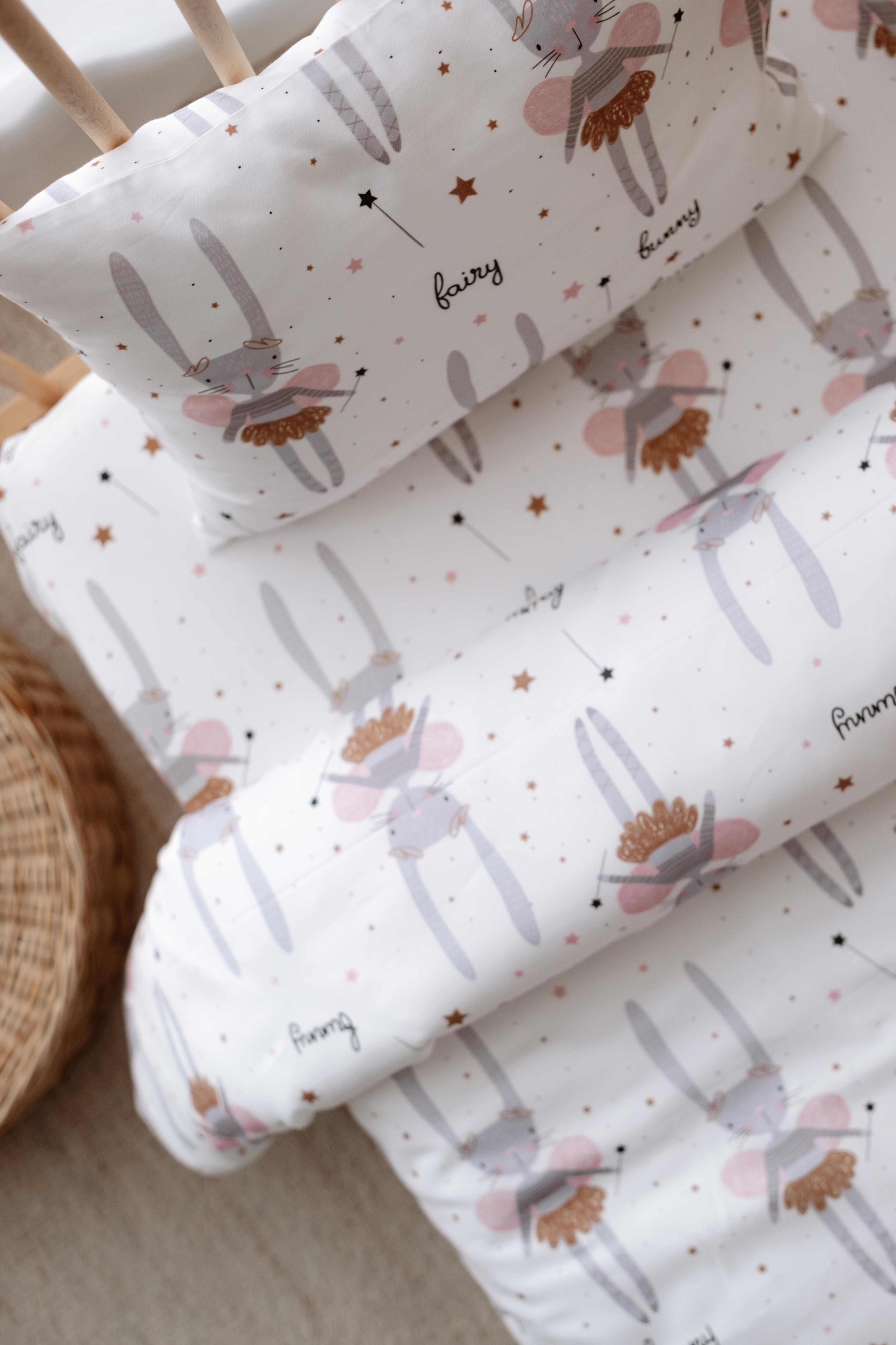 FairyBunny - Organik Pamuk Saten Bebek Nevresim Seti