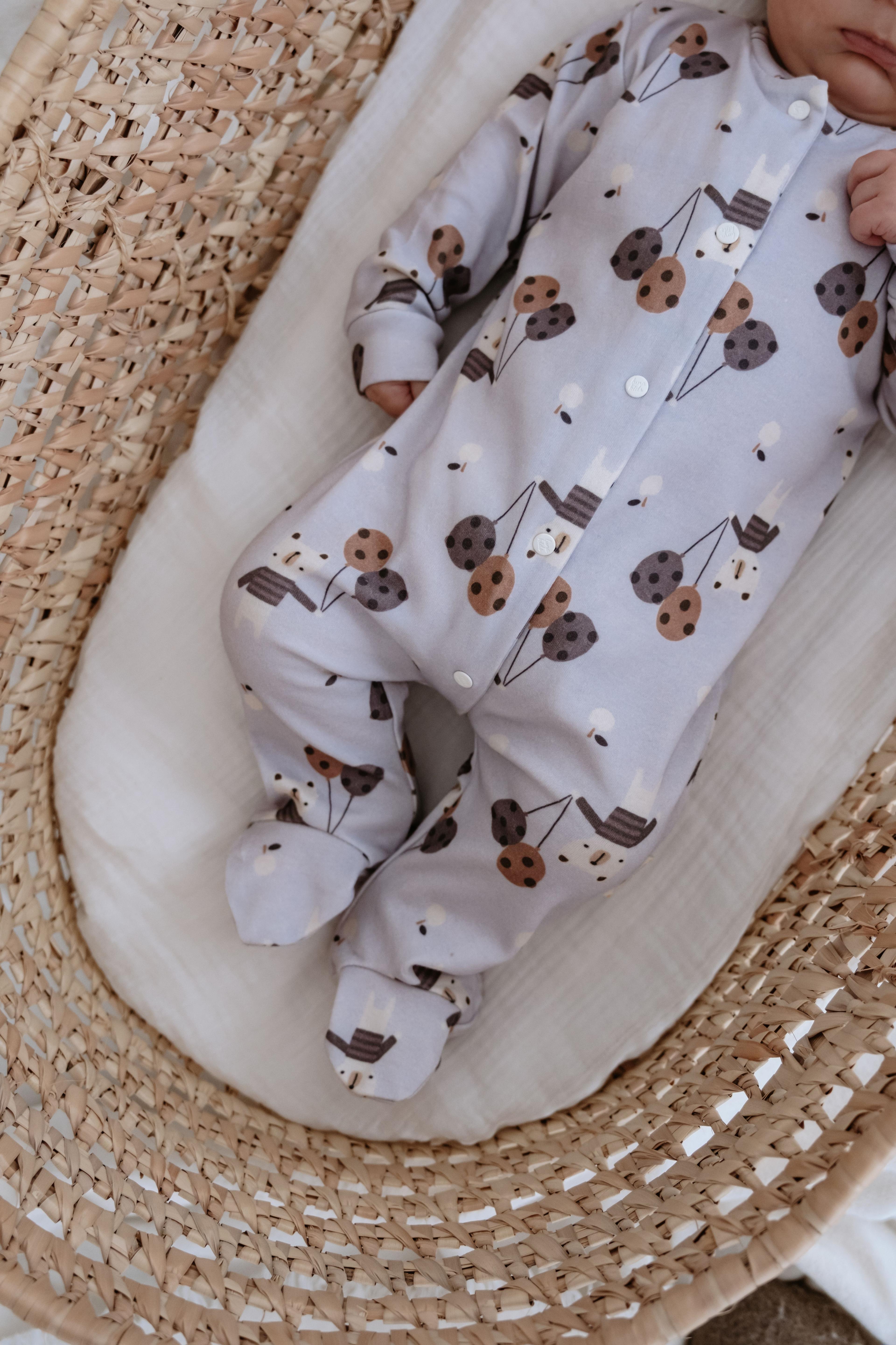 %100 Organik Pamuk Bebek Tulum - Teddy Bear