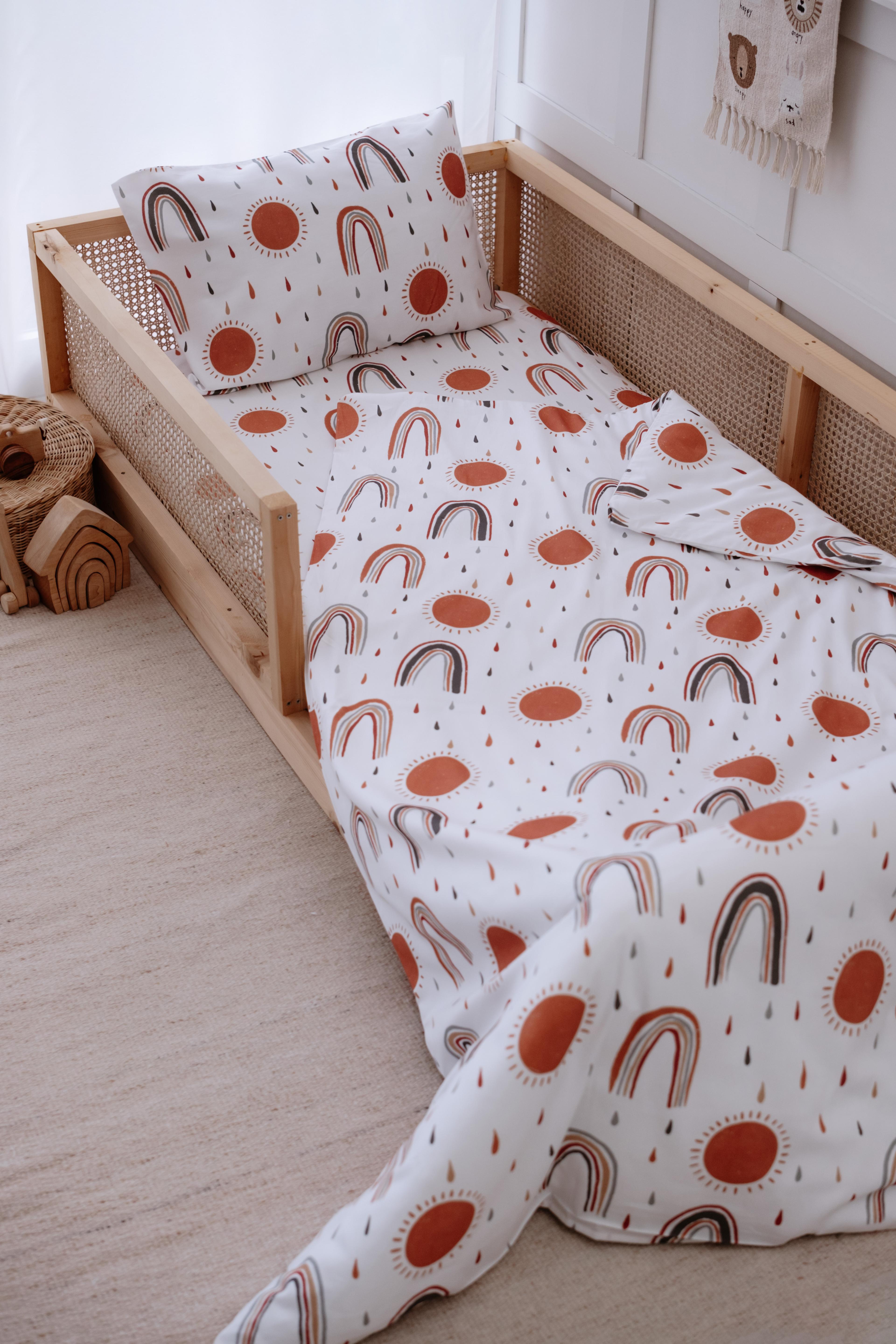 SunDrops - Organik Pamuk Saten Montessori Nevresim Seti