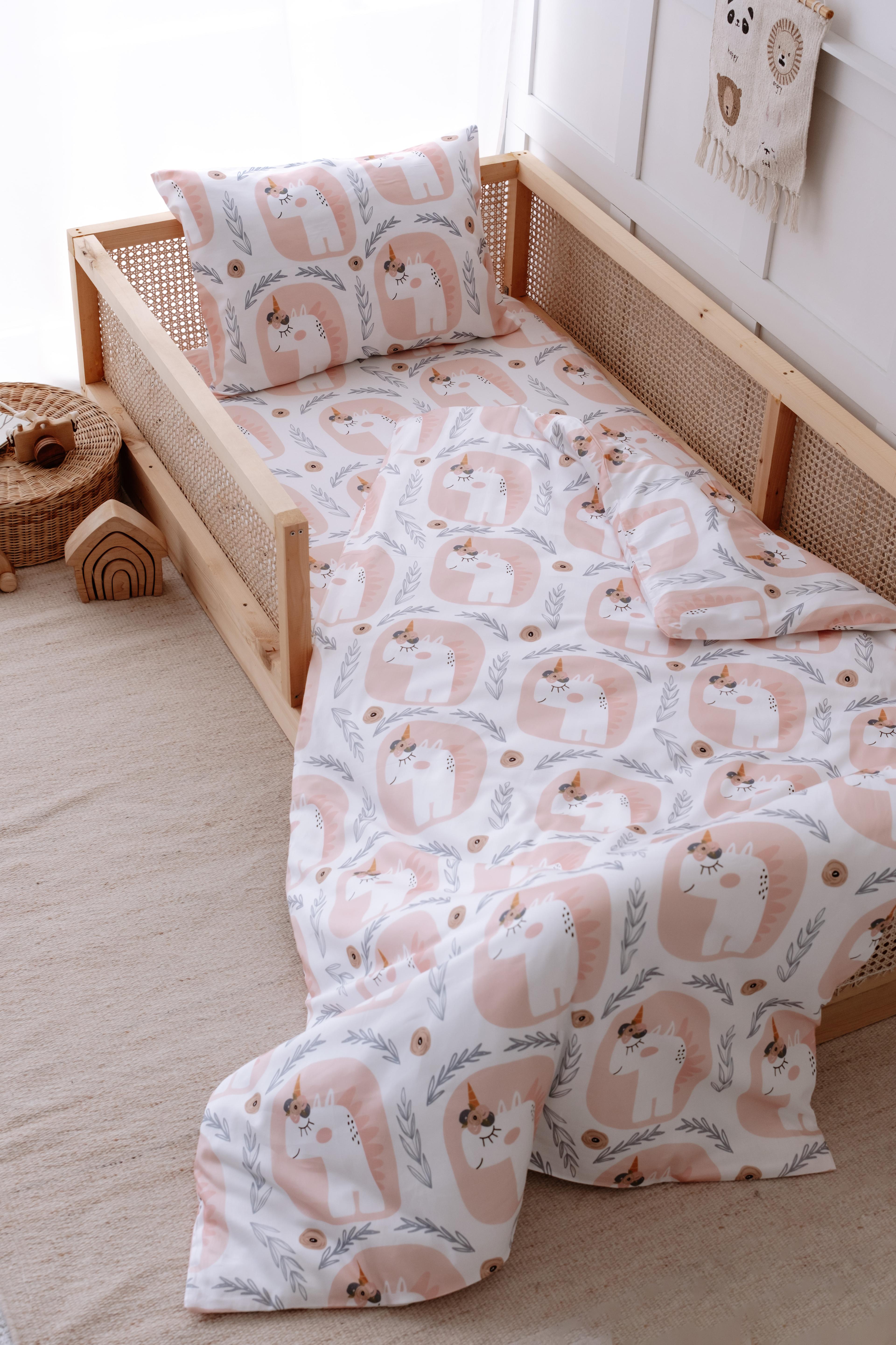 Unicorn - Organik Pamuk Saten Montessori Nevresim Seti
