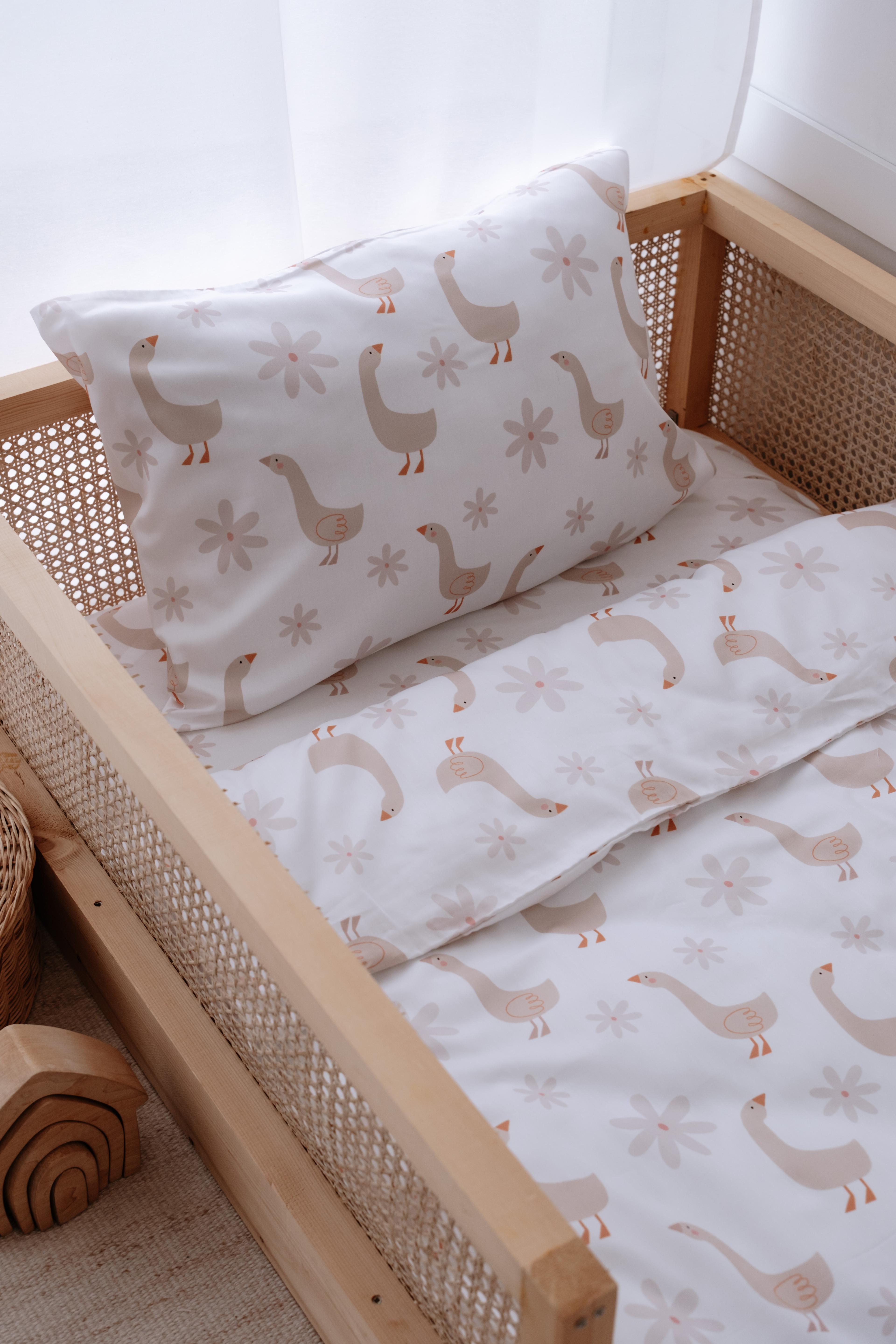 Goosey - Organik Pamuk Saten Montessori Nevresim Seti