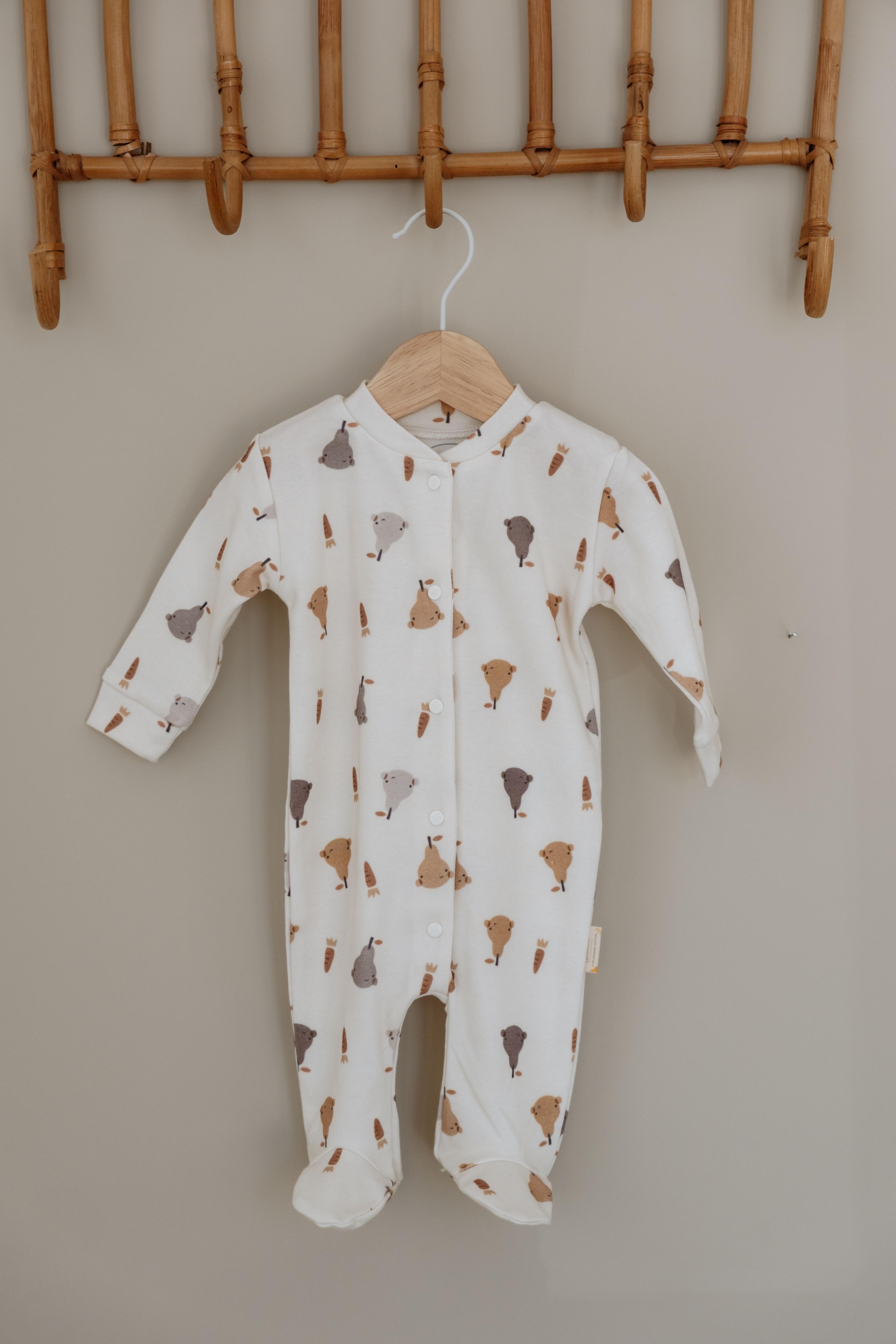 %100 Organik Pamuk Bebek Tulum - Pears