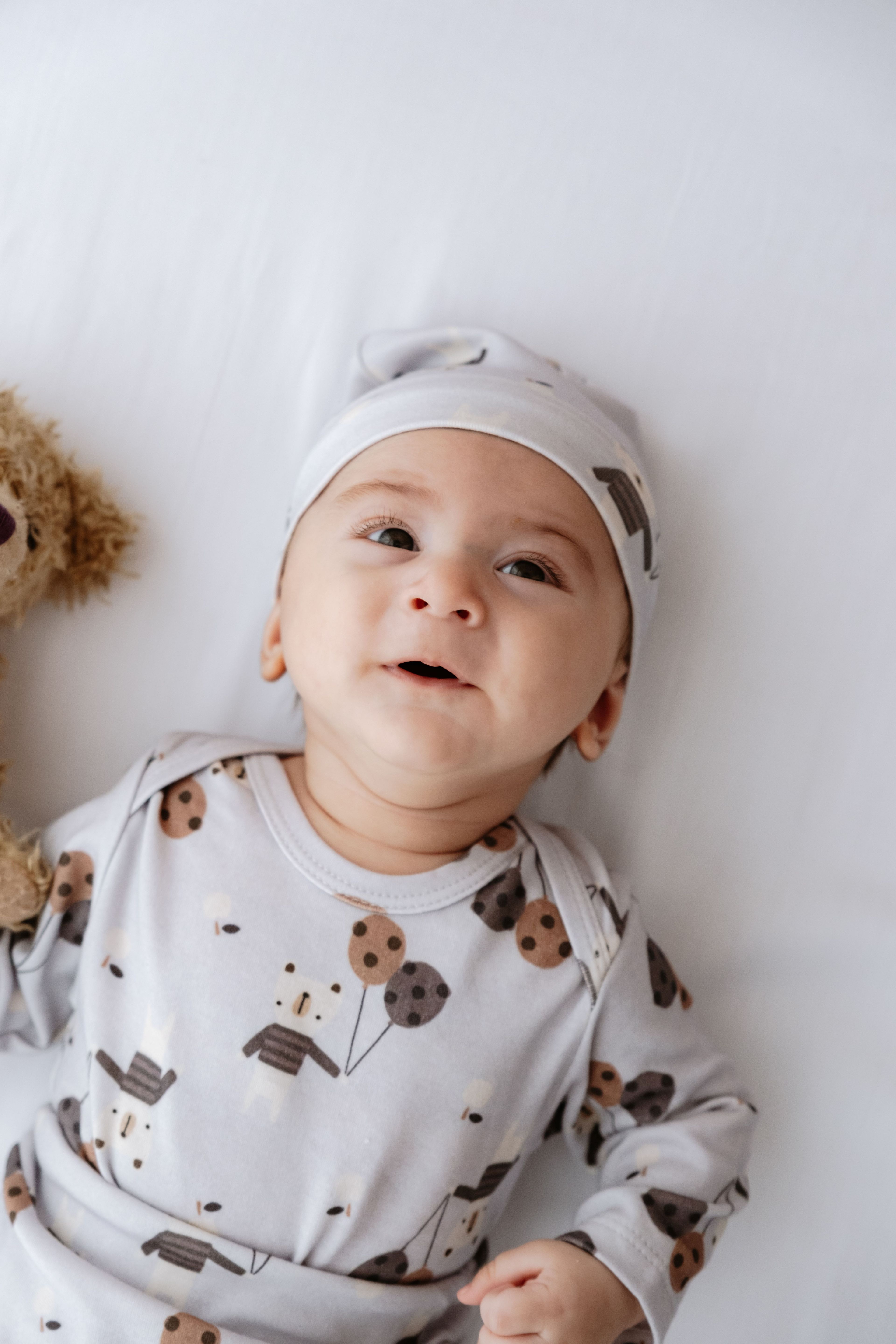 %100 Organik Pamuk Zıbın Takımı - Teddy Bear