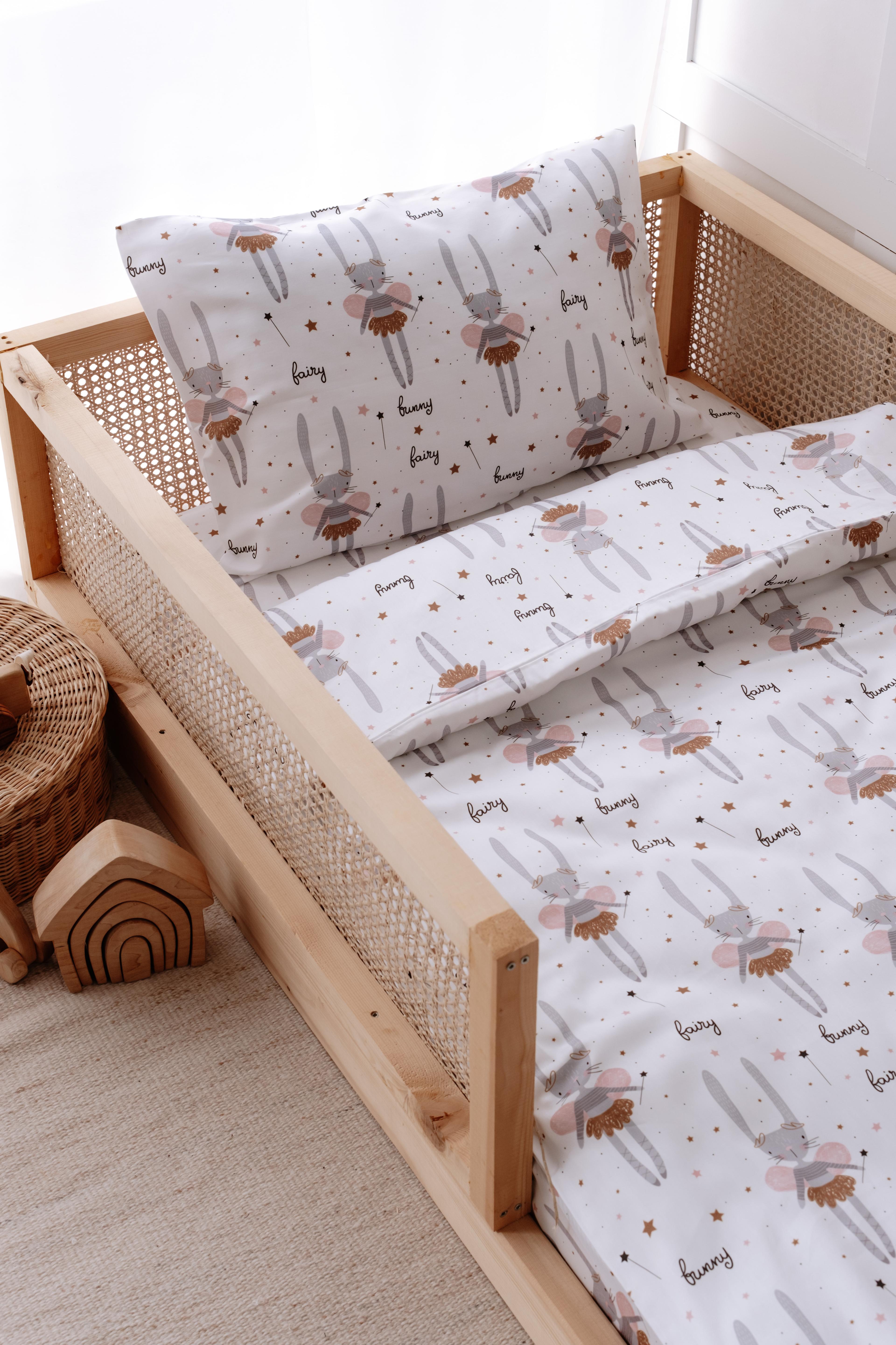 FairyBunny - Organik Pamuk Saten Montessori Nevresim Seti