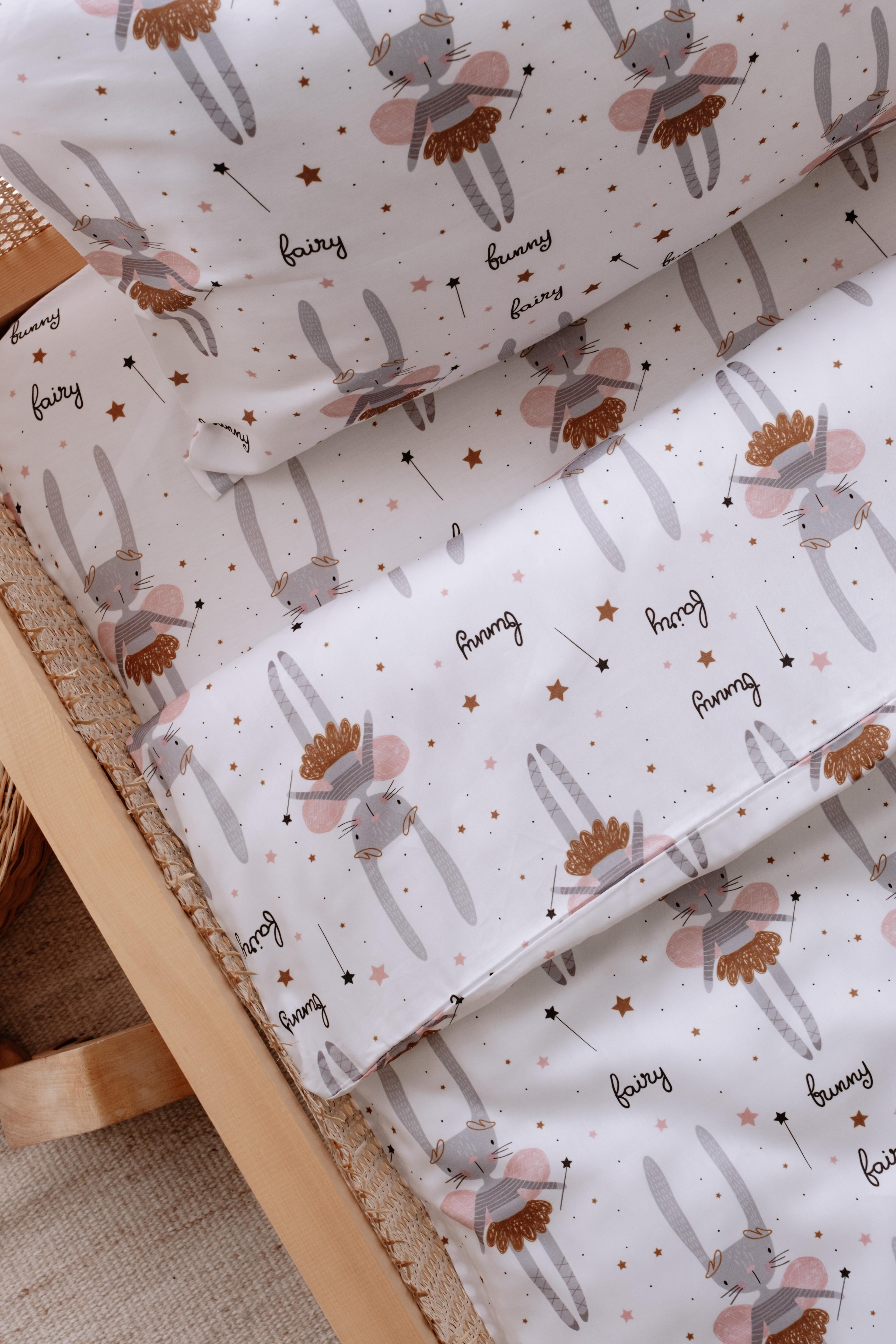 FairyBunny - Organik Pamuk Saten Montessori Nevresim Seti