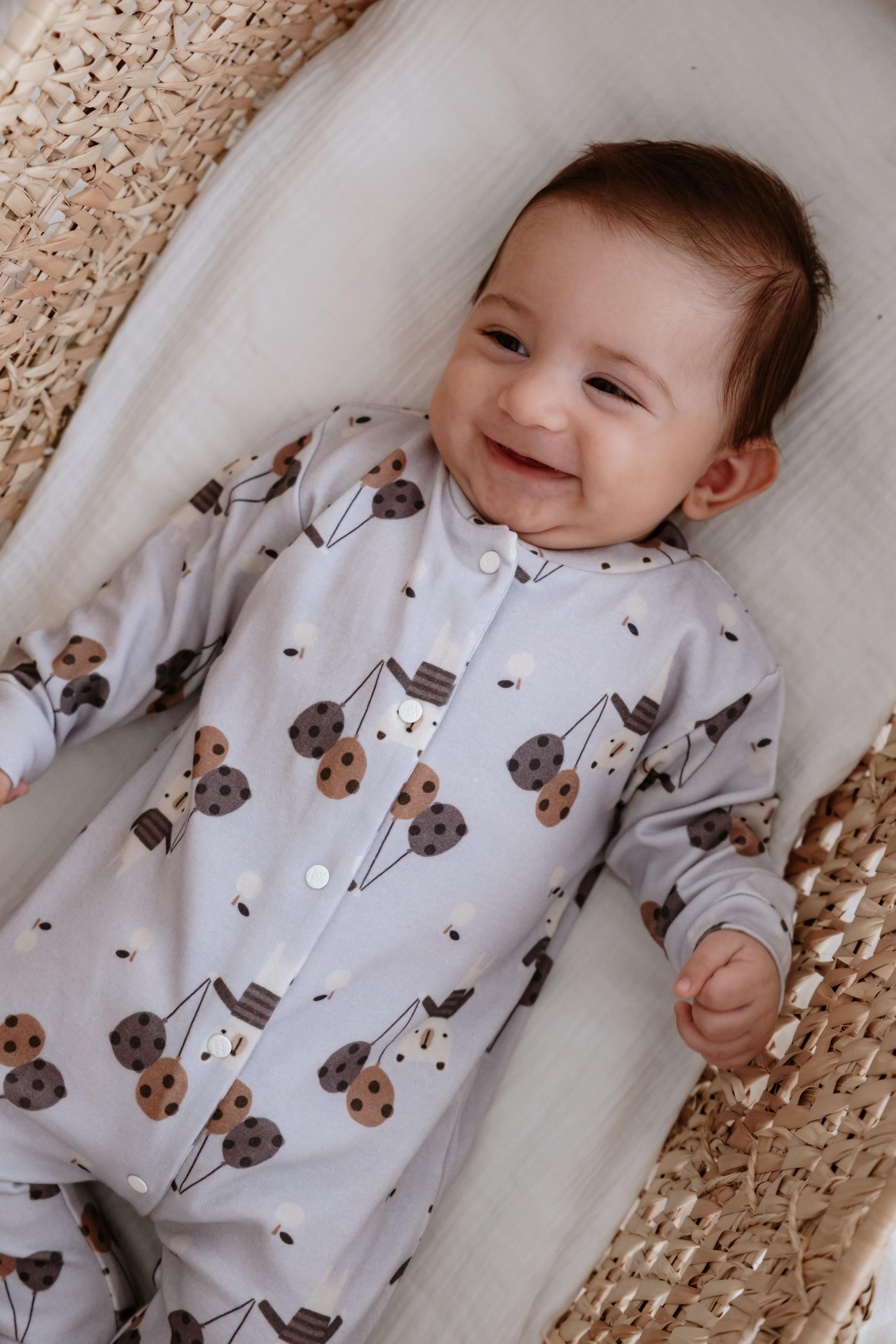 %100 Organik Pamuk Bebek Tulum - Teddy Bear
