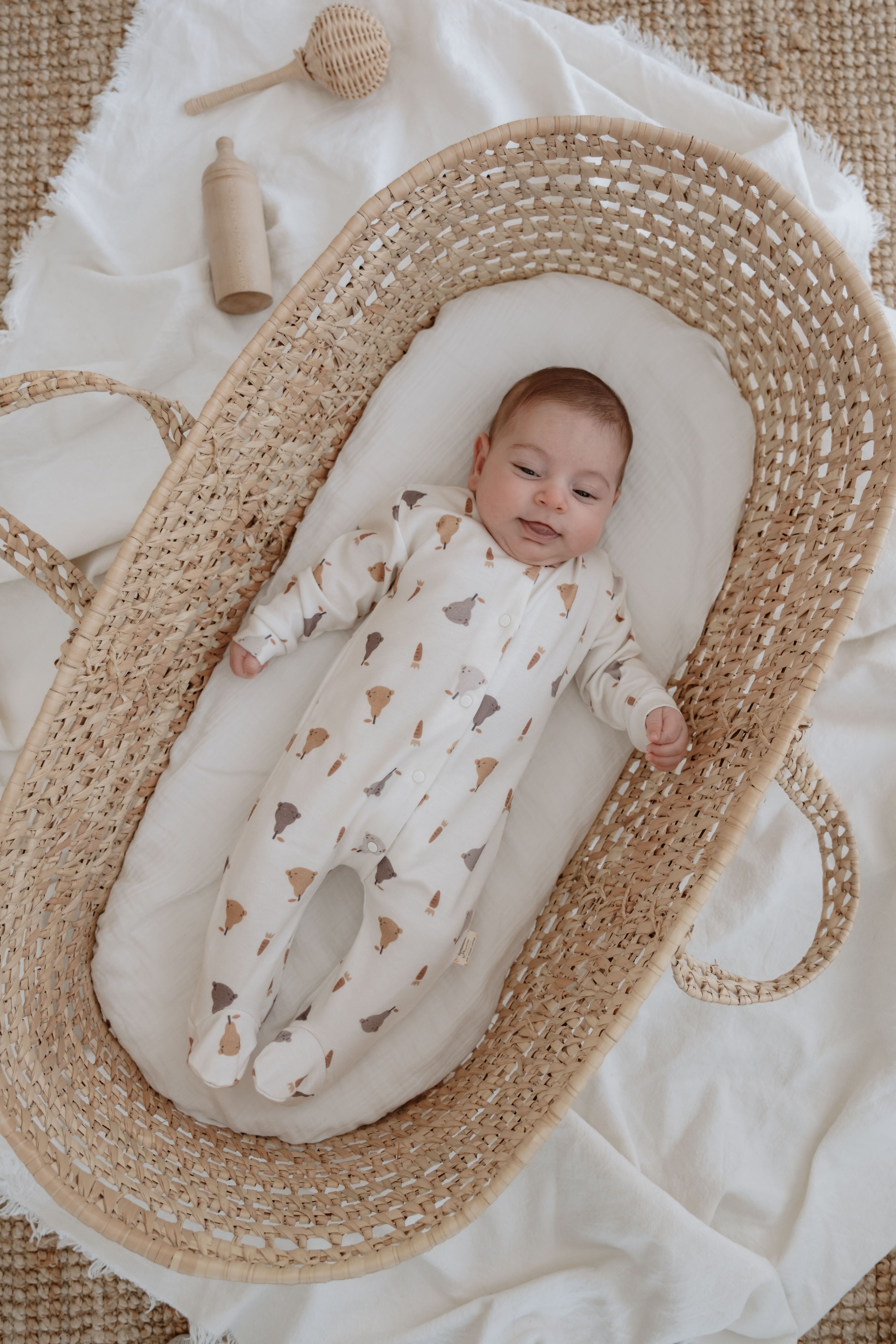 %100 Organik Pamuk Bebek Tulum - Pears