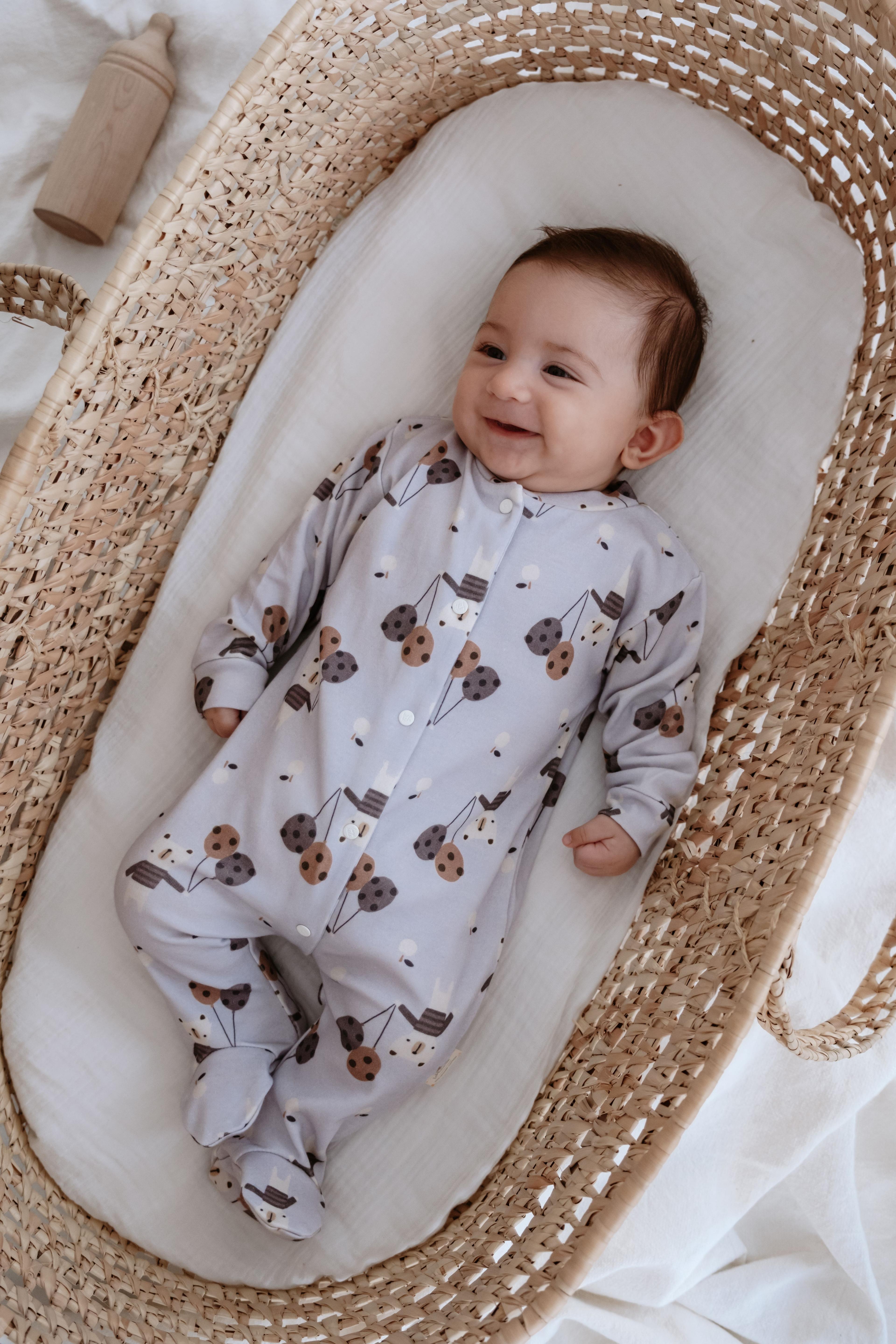 %100 Organik Pamuk Bebek Tulum - Teddy Bear
