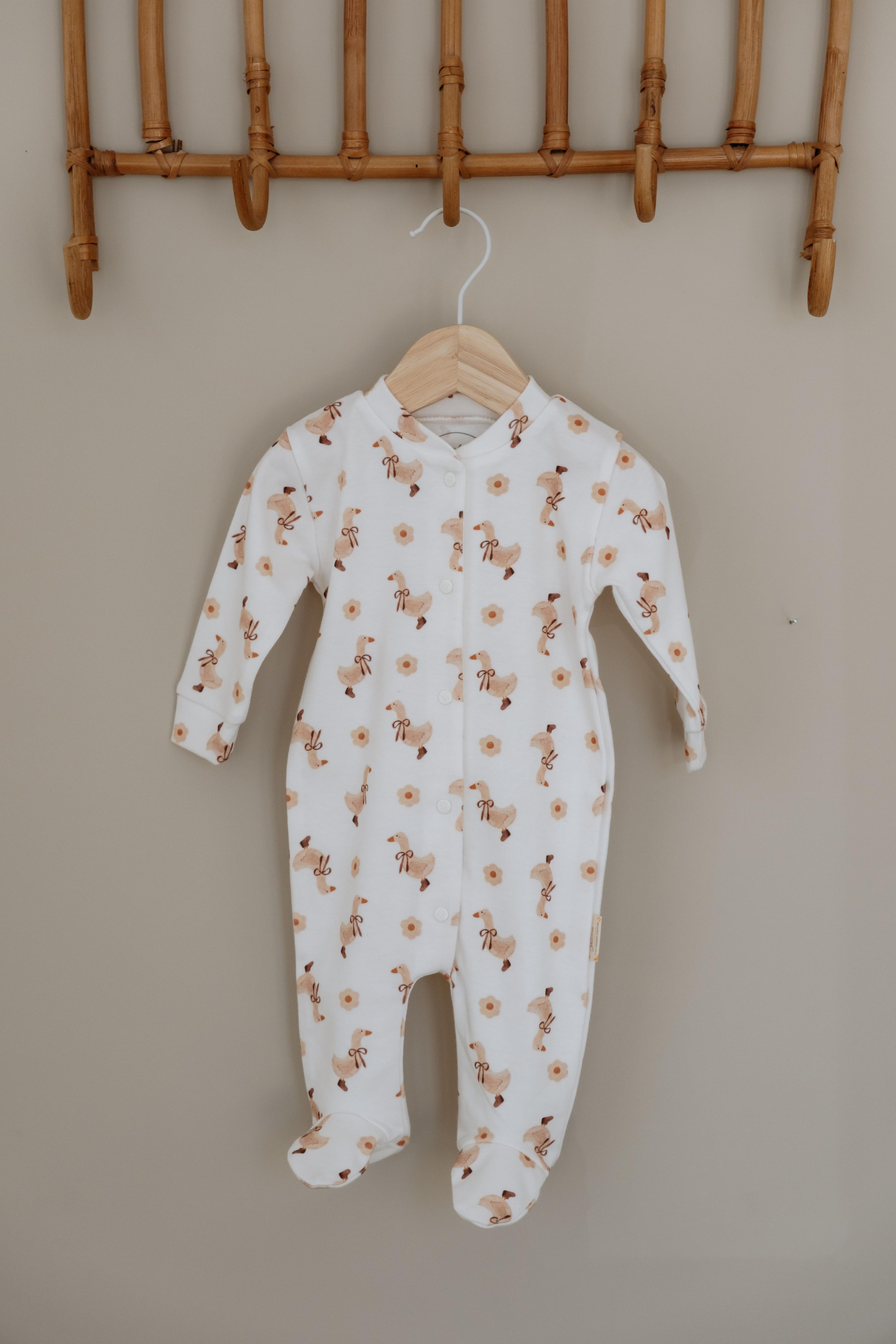 %100 Organik Pamuk Bebek Tulum - Goose