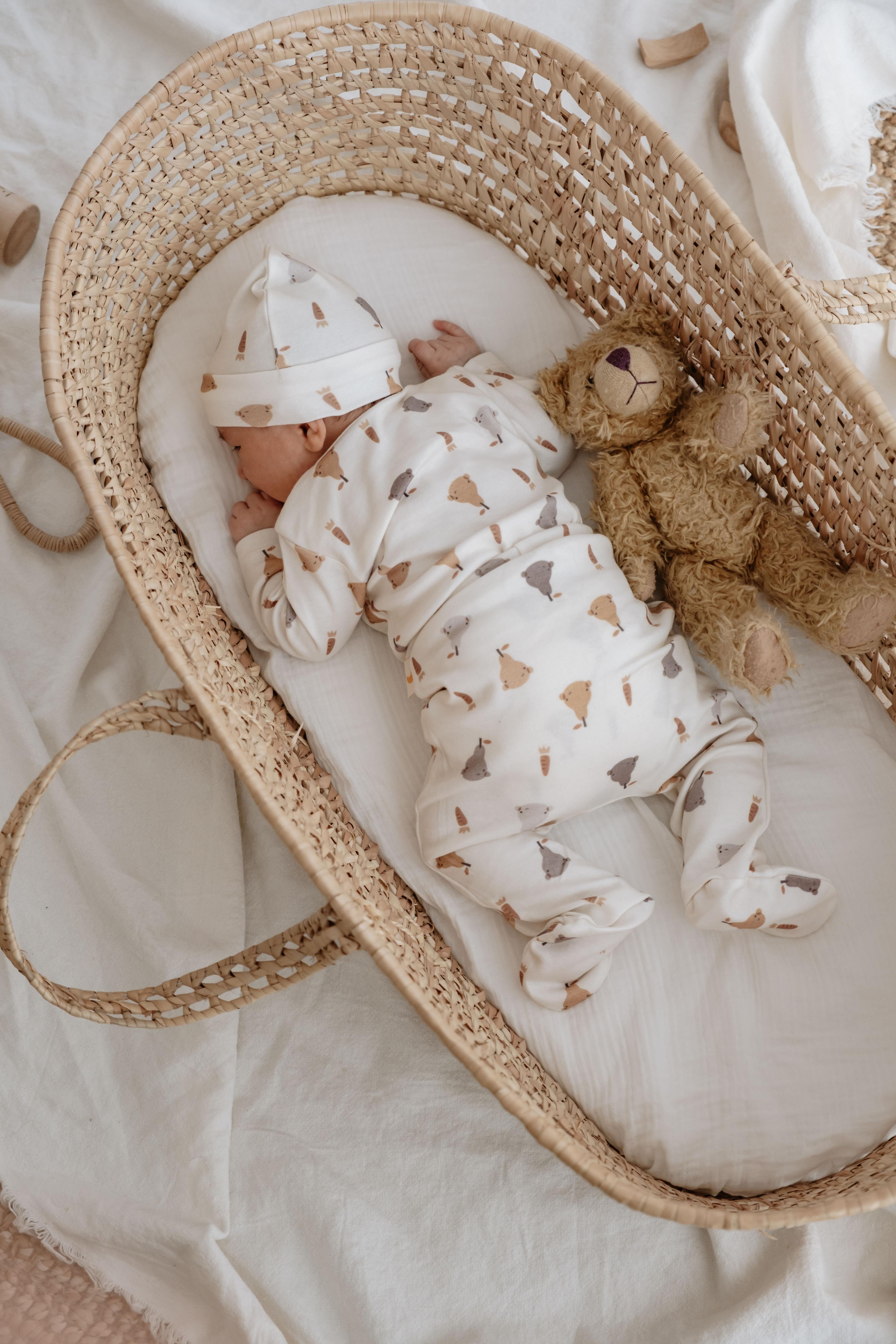 %100 Organik Pamuk 4 Parça Bebek Zıbın ve Tulum Takım - Pears