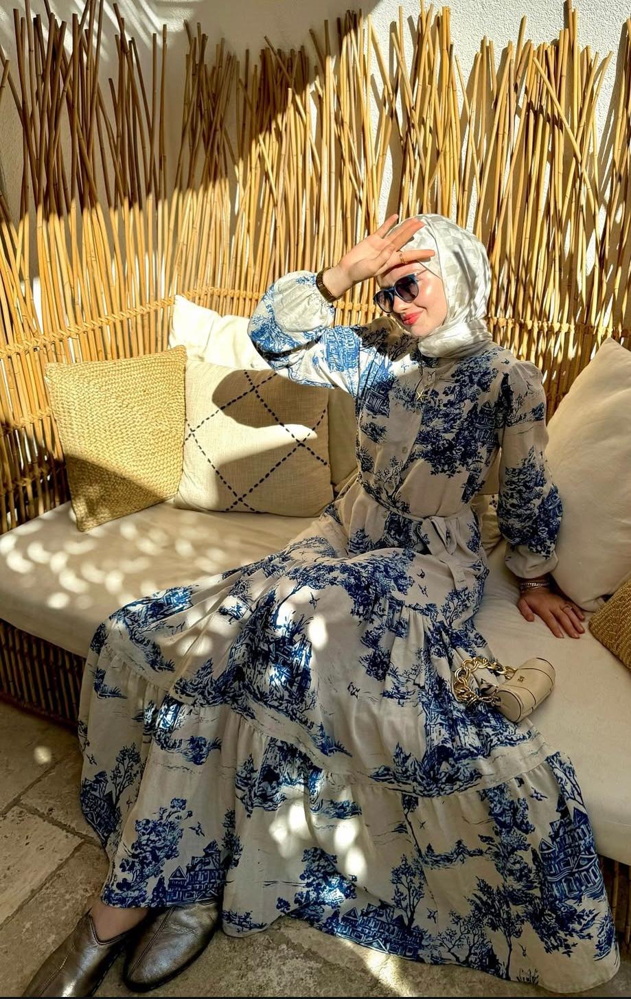 MERWİSH KETEN ELBİSE