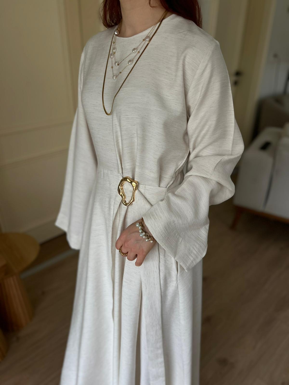 Zarif elbise NATUREL