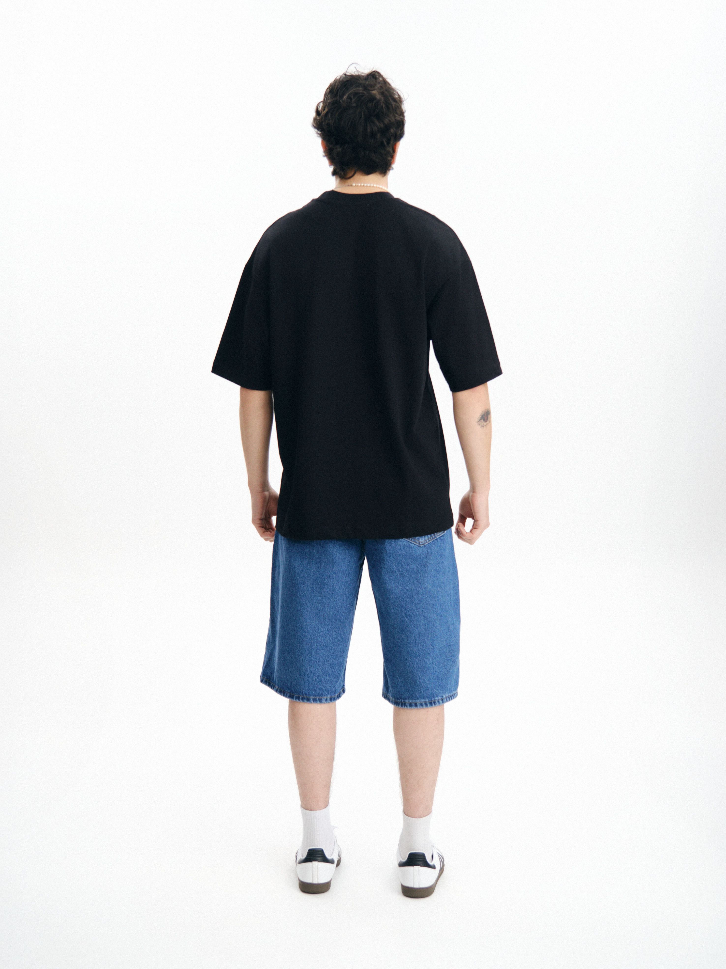 No Music No Life Baskılı Oversize Premium Tişört