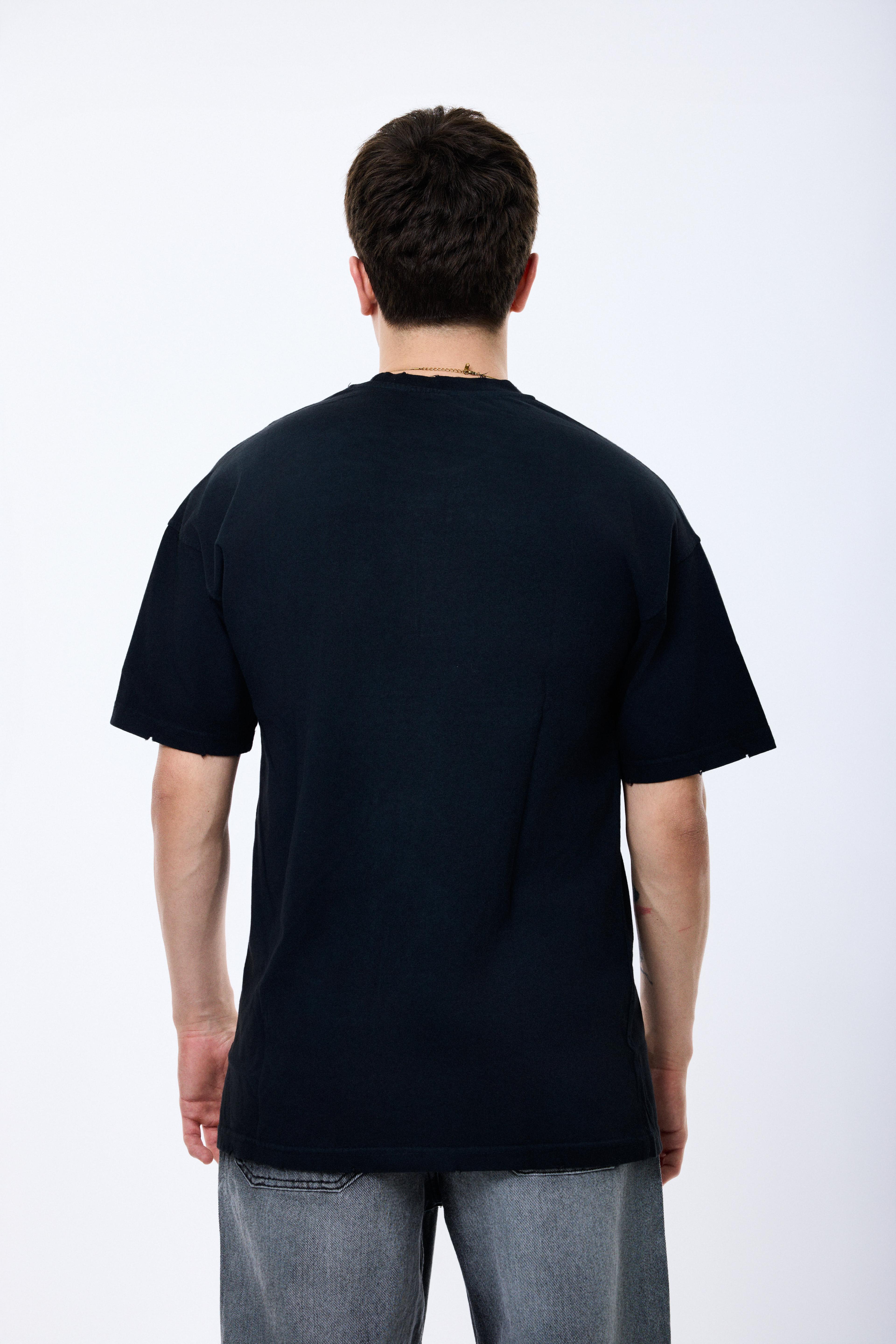 Drift Baskılı Premium Oversize Premium Tişört
