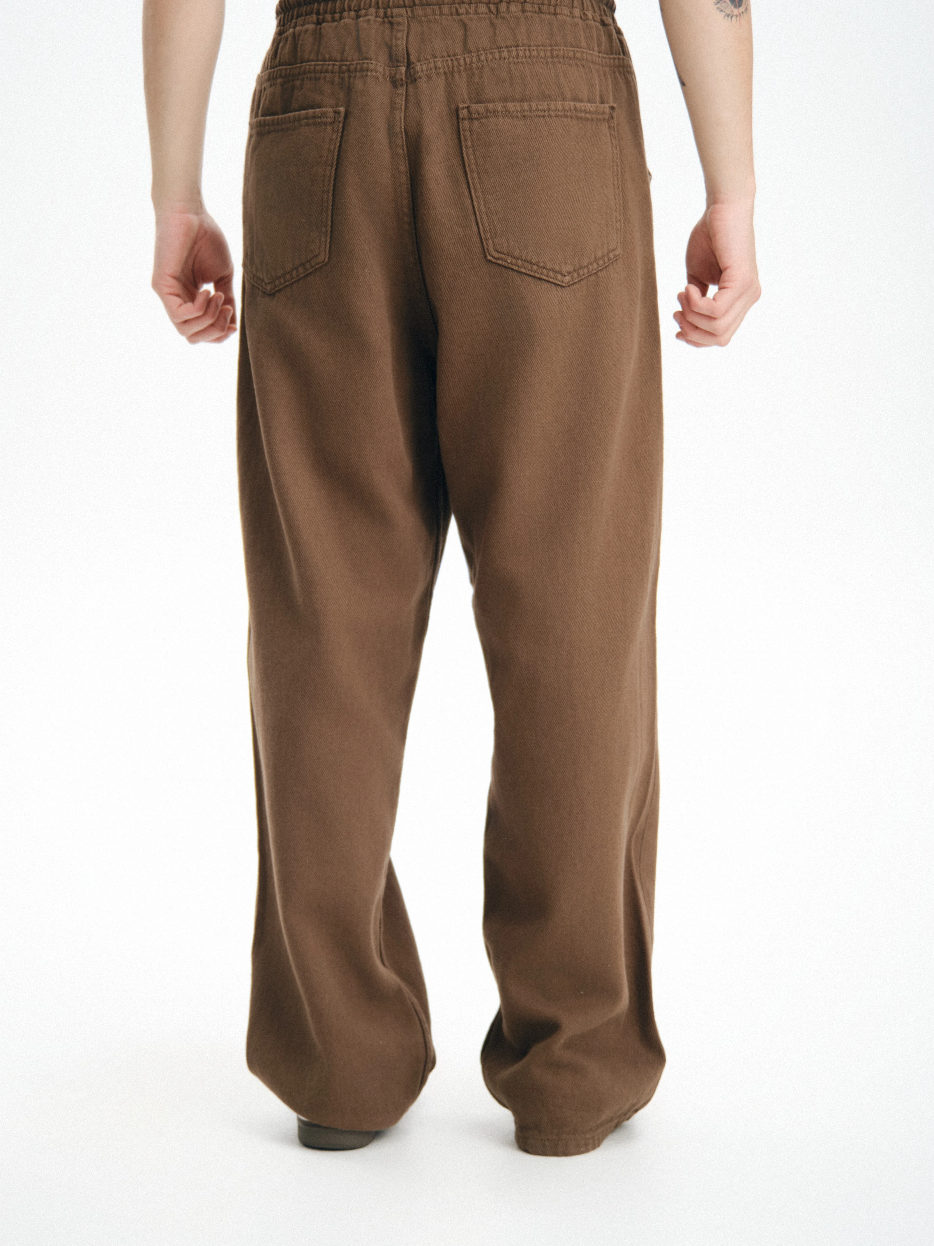 Gabardin Kumaş Baggy Pantolon