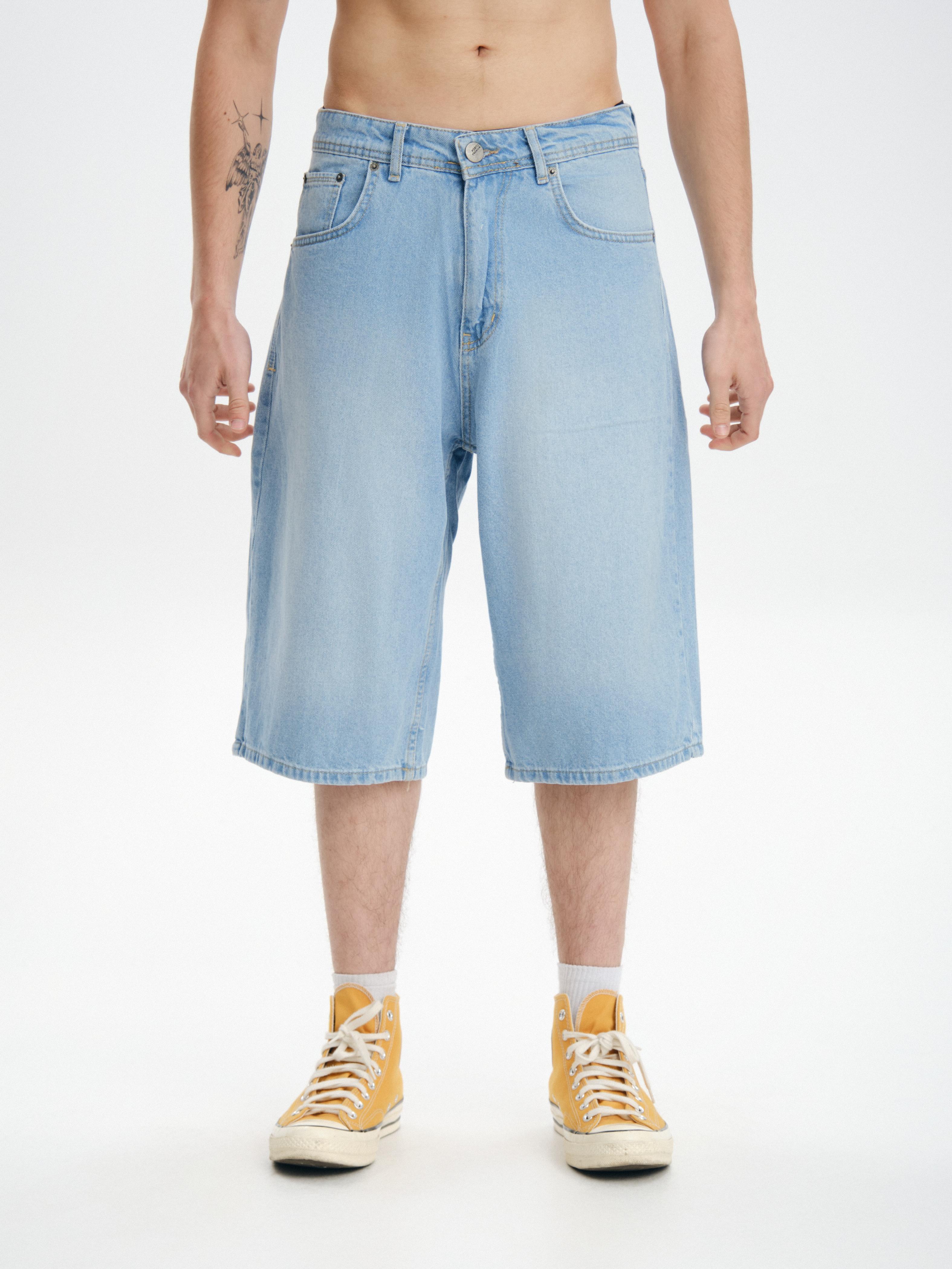 Baggy Bermuda Kot Şort - Mavi