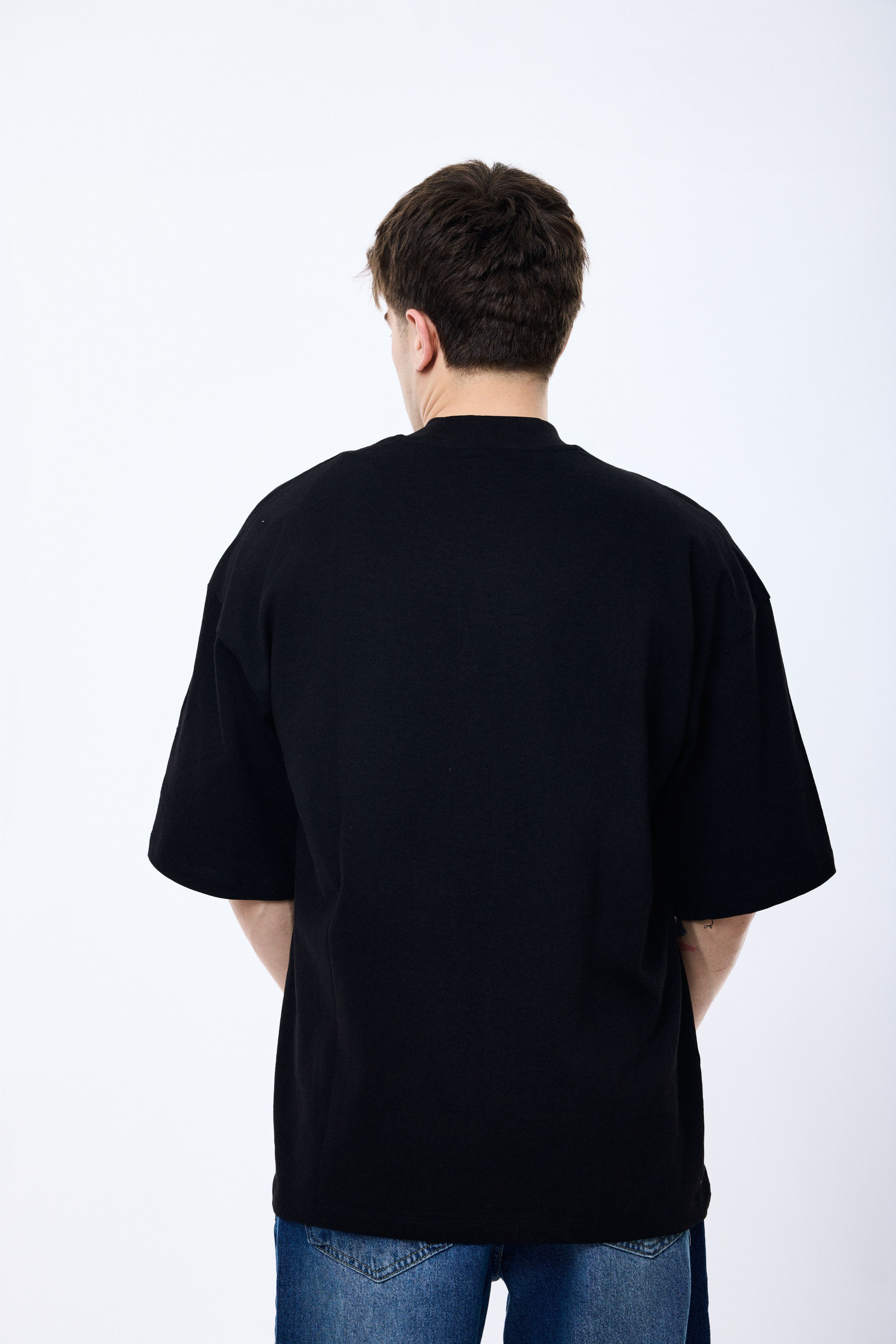 Kapalı Yaka Oversize Premium Tshirt