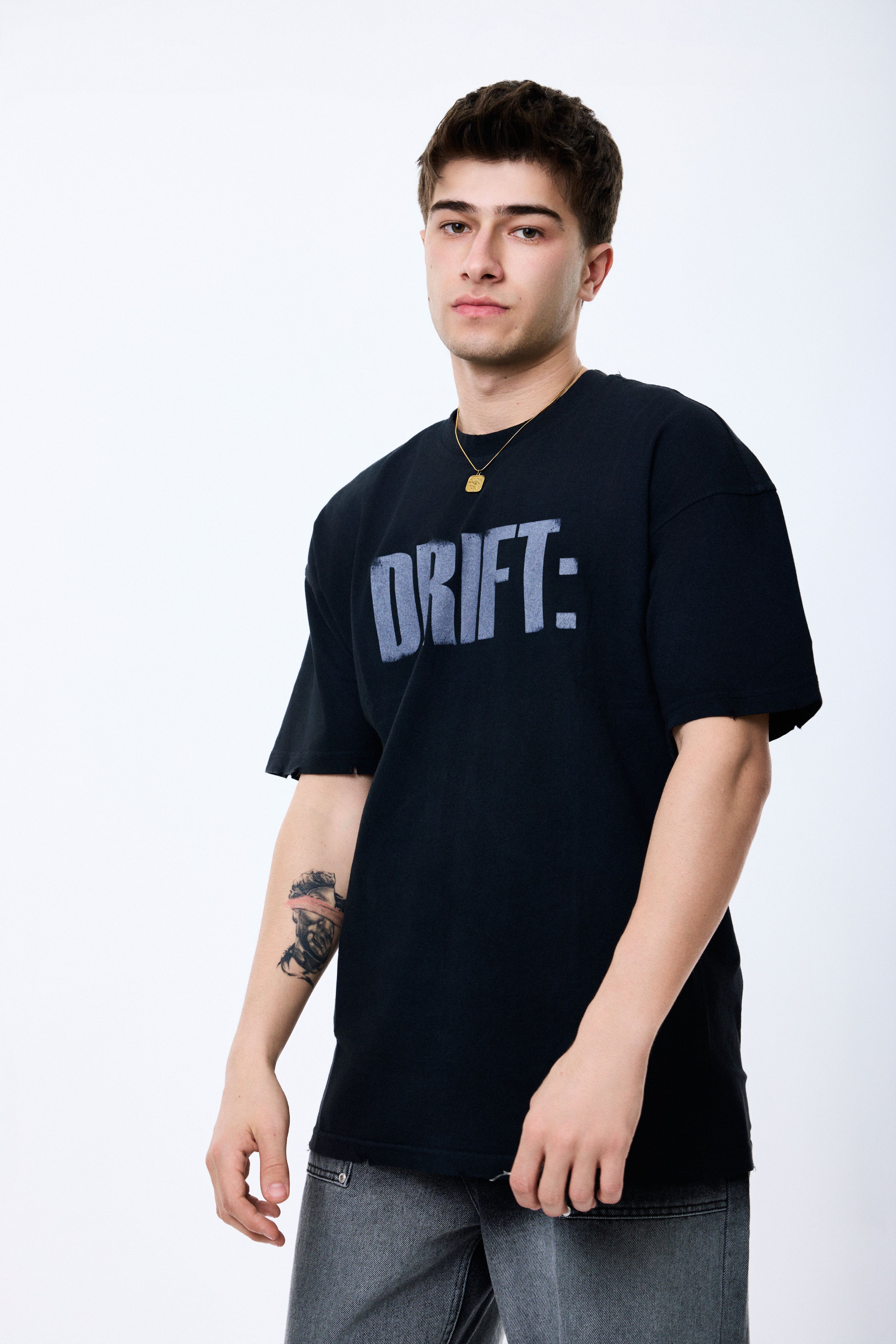 Drift Baskılı Premium Oversize Premium Tişört