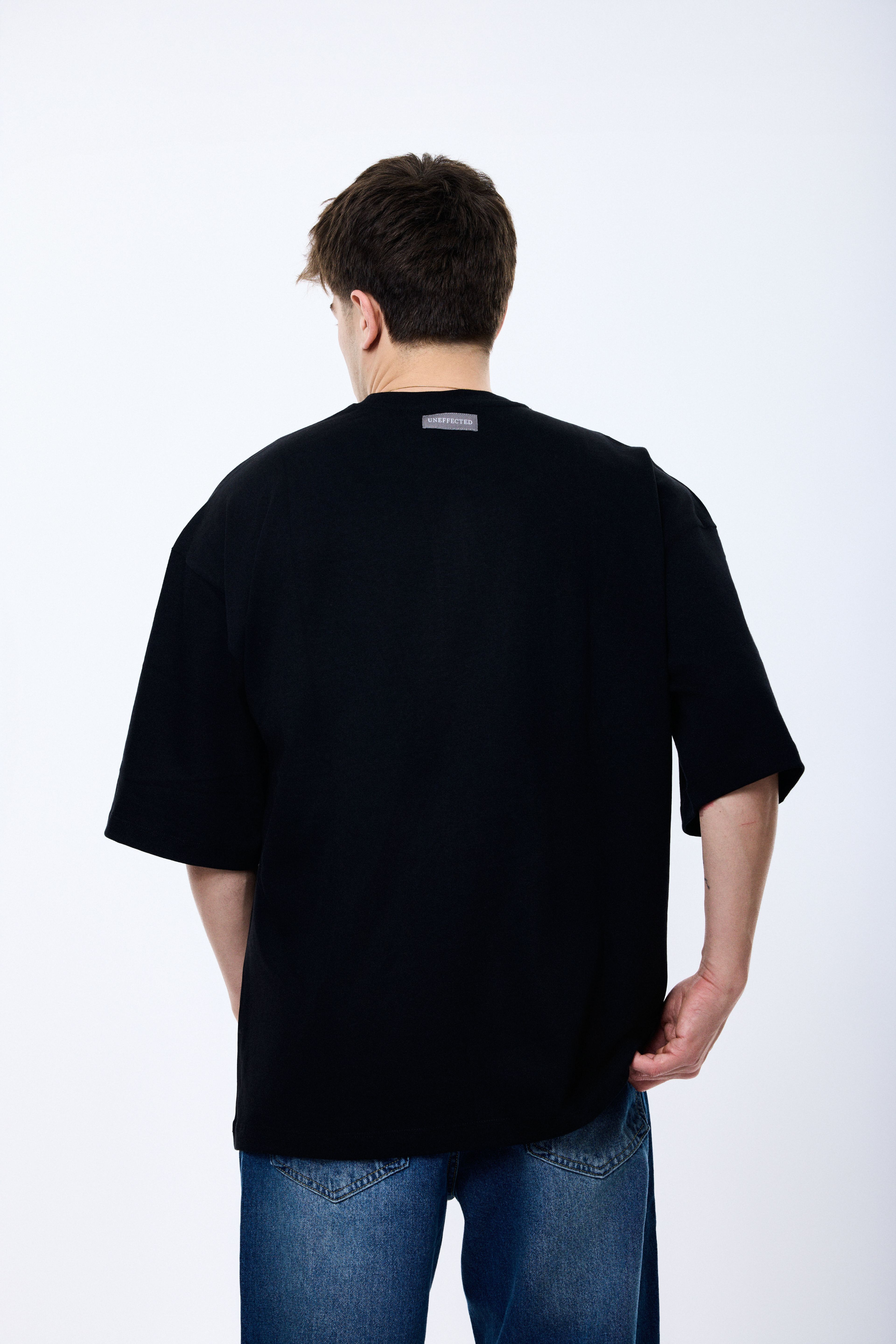 Universe Star Baskılı Oversize Tişört
