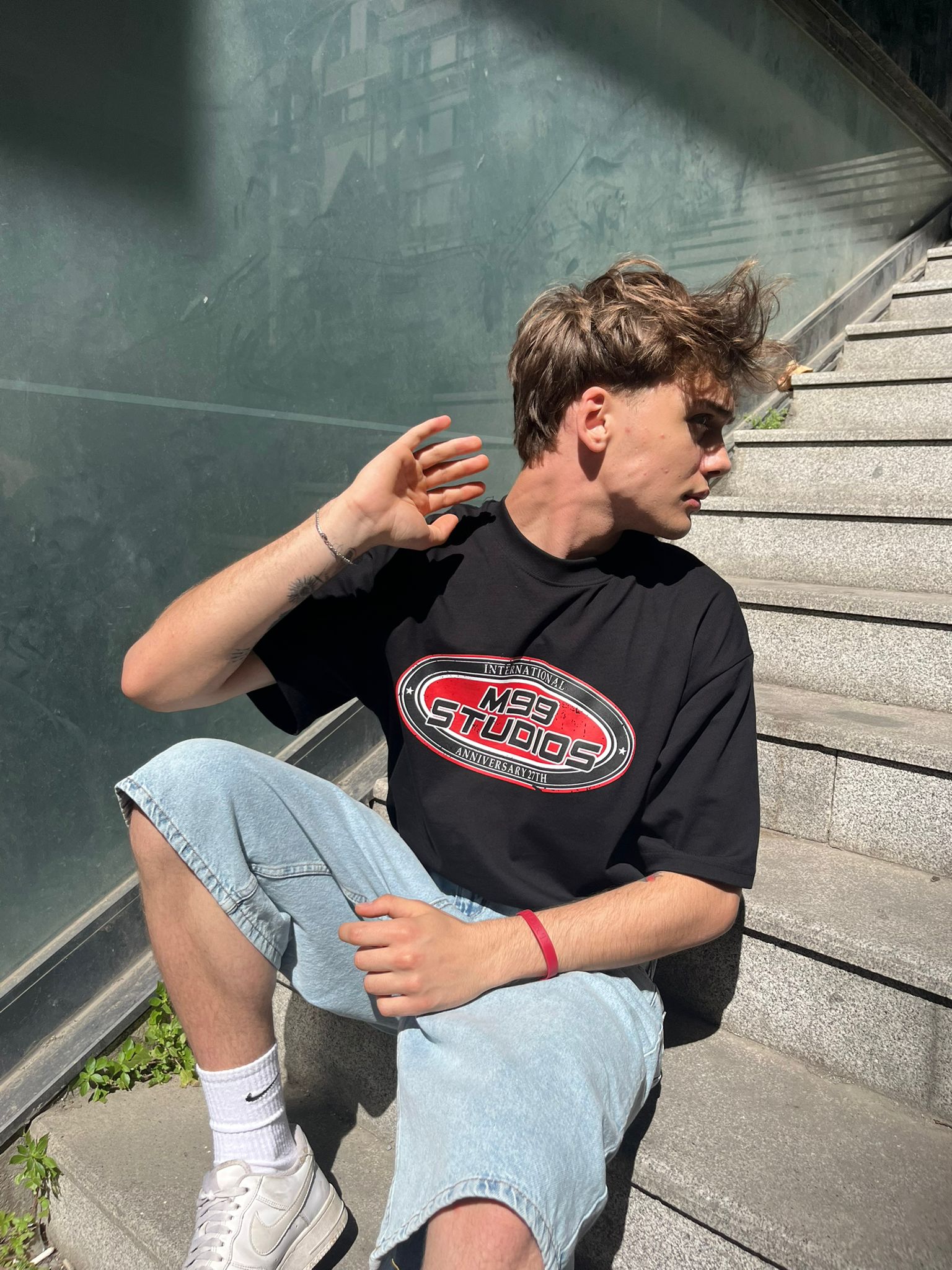 M99 Studios Baskılı Oversize Tişört