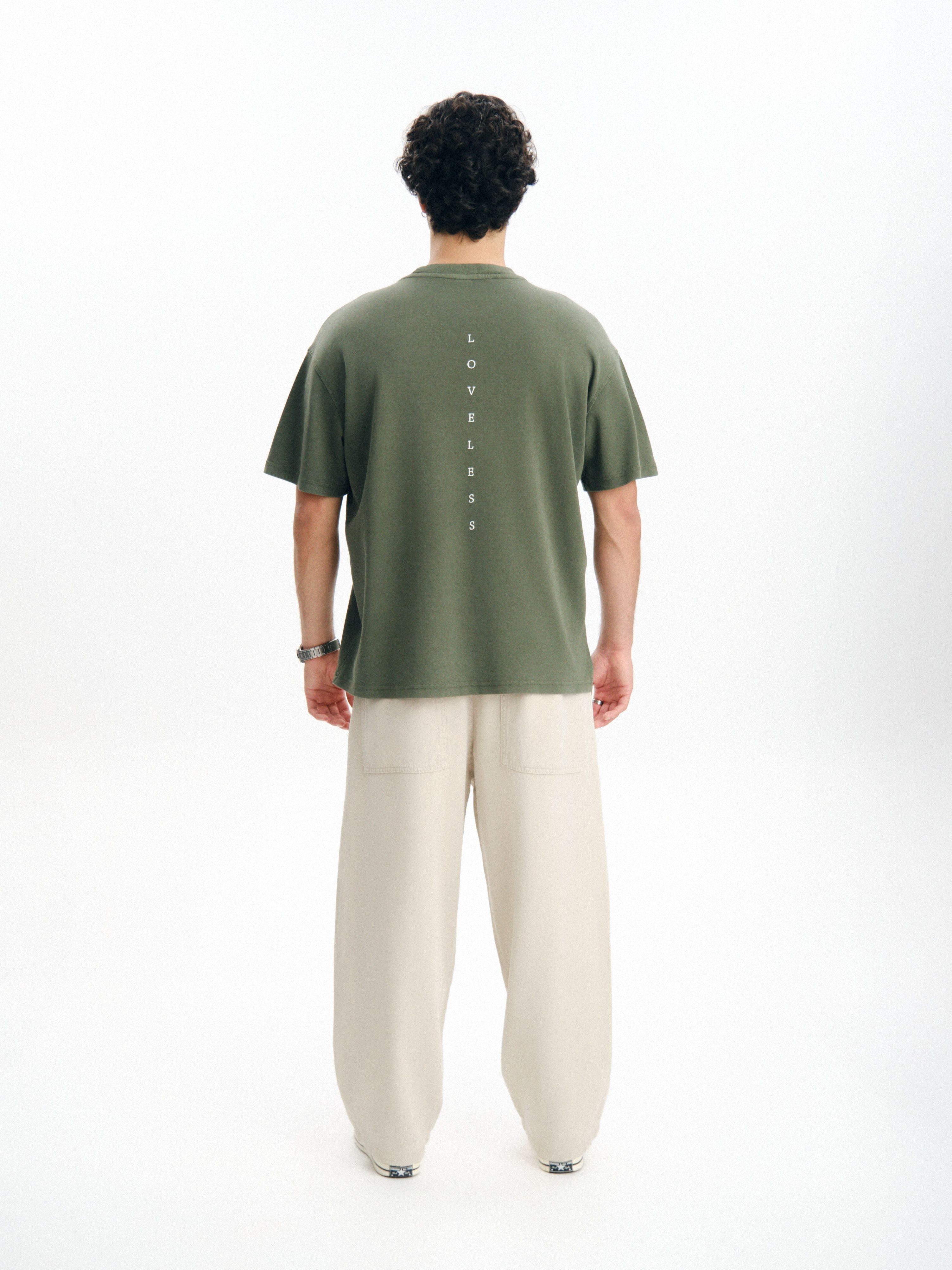 Sırt Loveless Baskılı Basic Premium Oversize Tişört