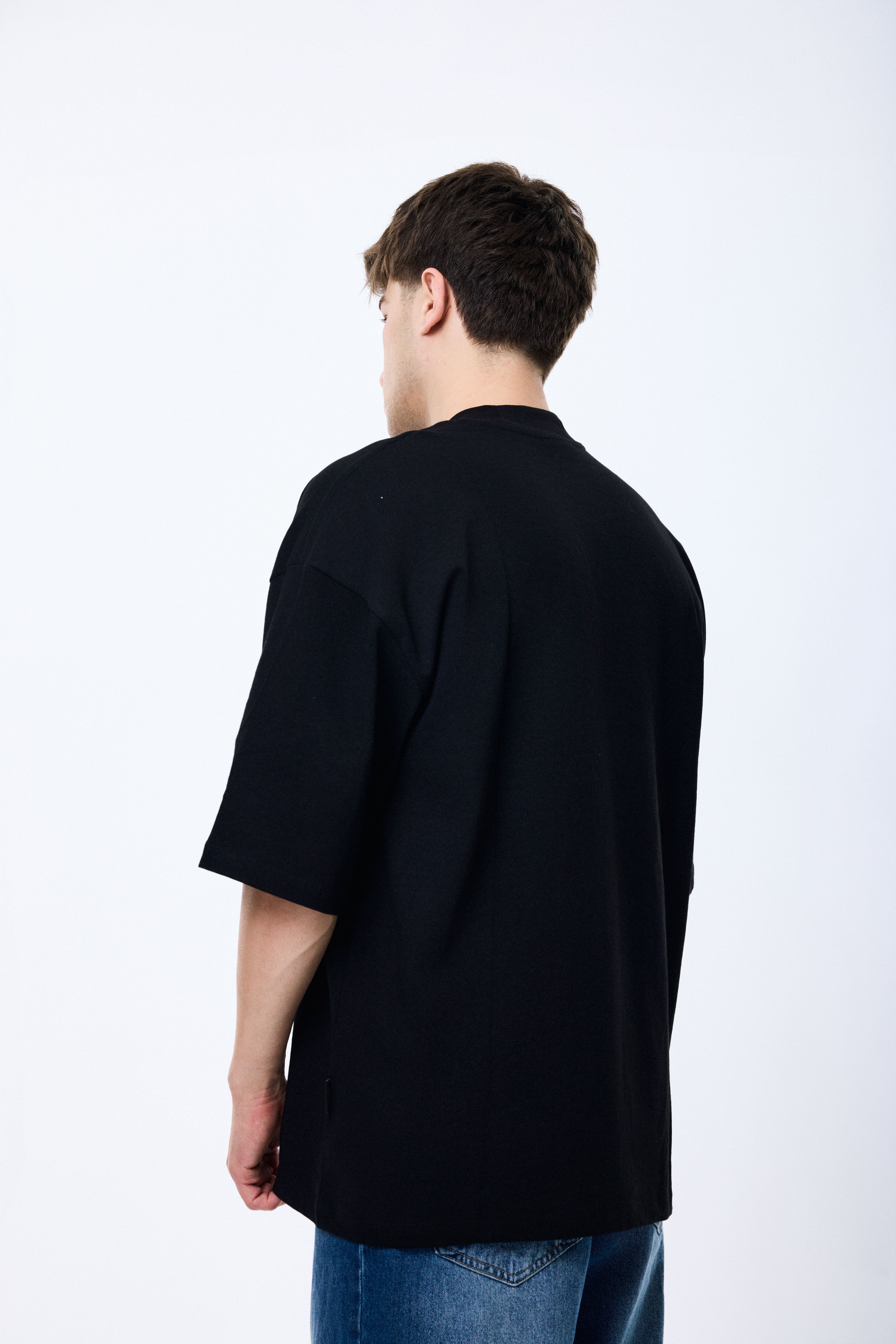Kapalı Yaka Oversize Premium Tshirt