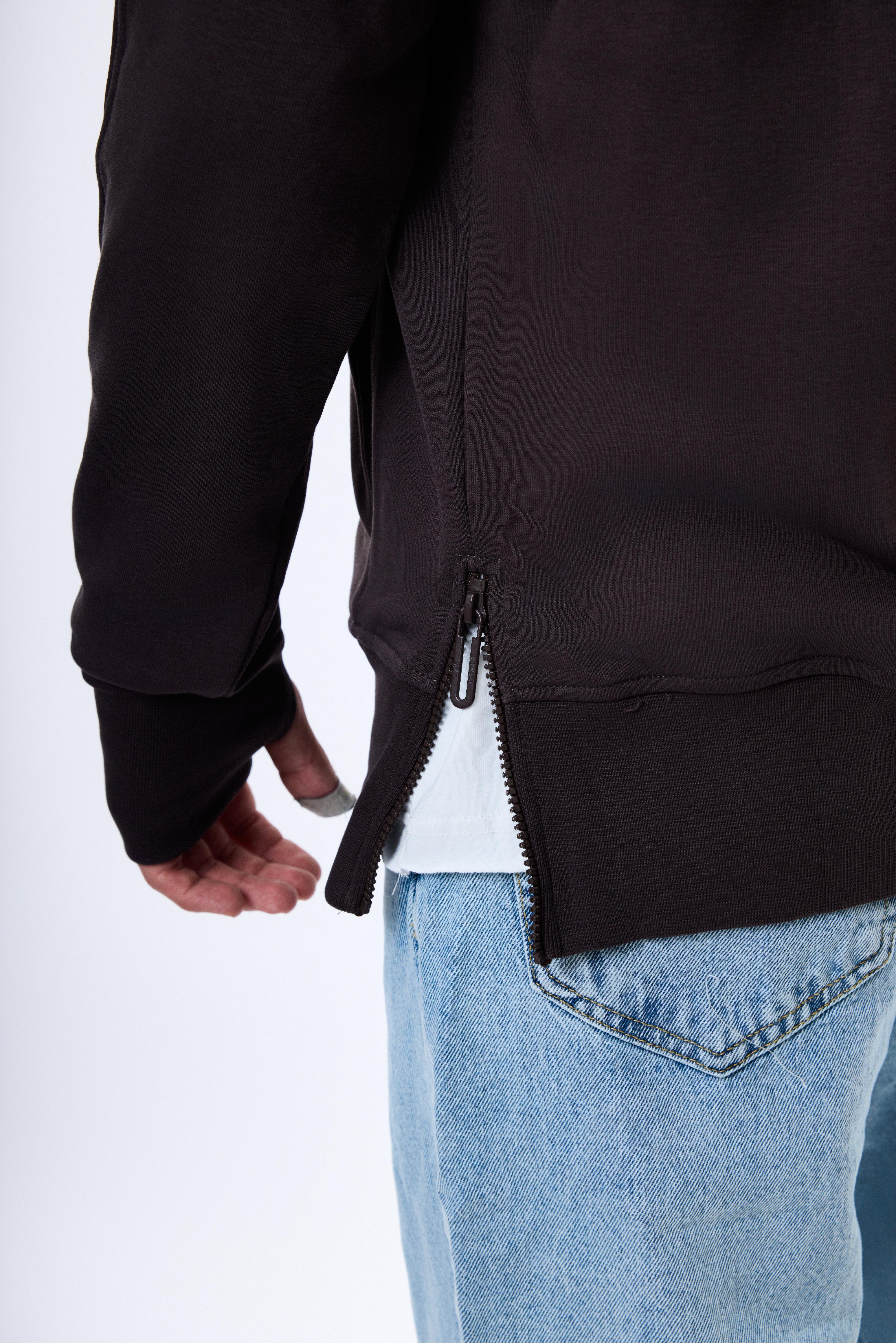 Kapüşonlu Fermuarlı Sweatshirt