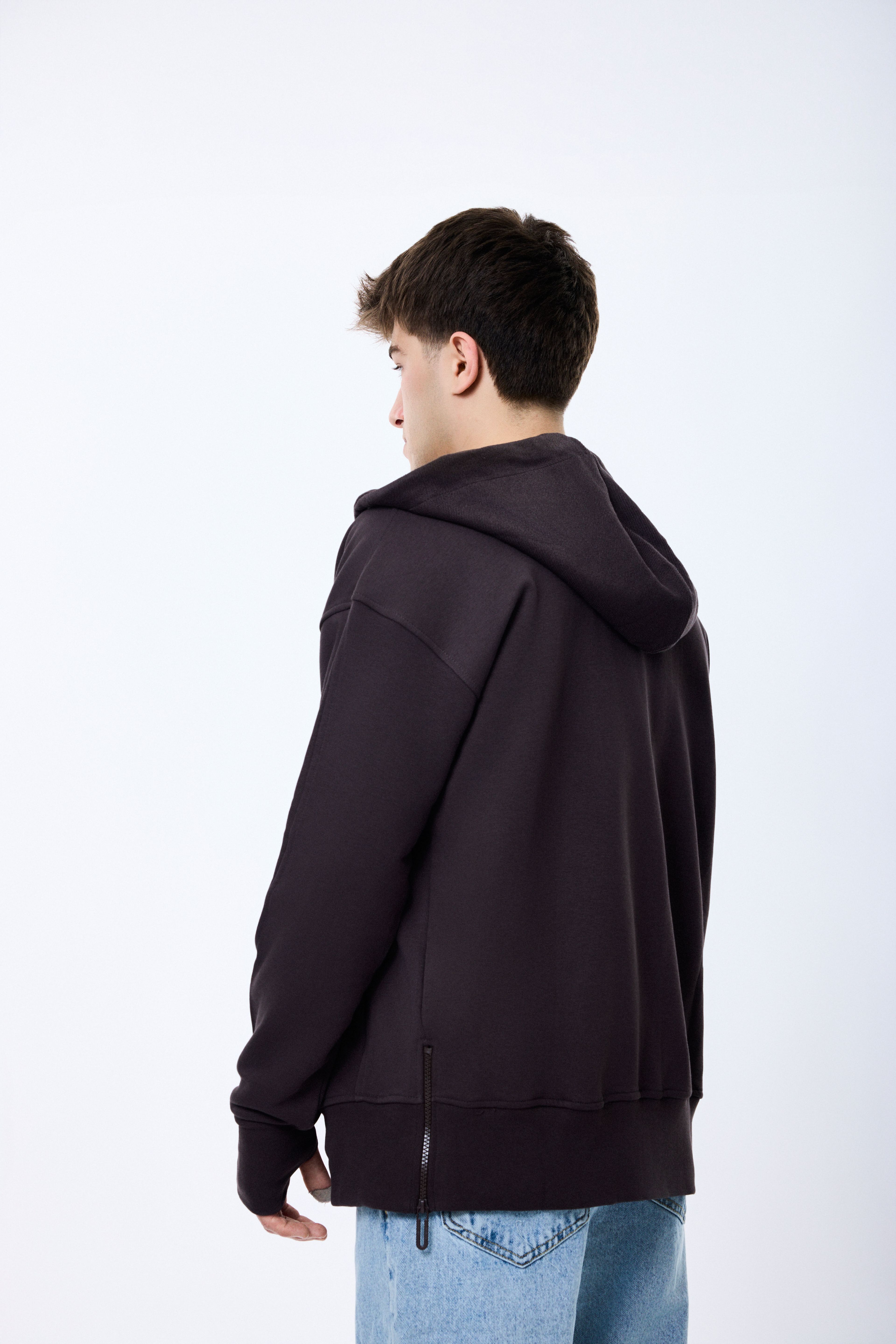 Kapüşonlu Fermuarlı Sweatshirt