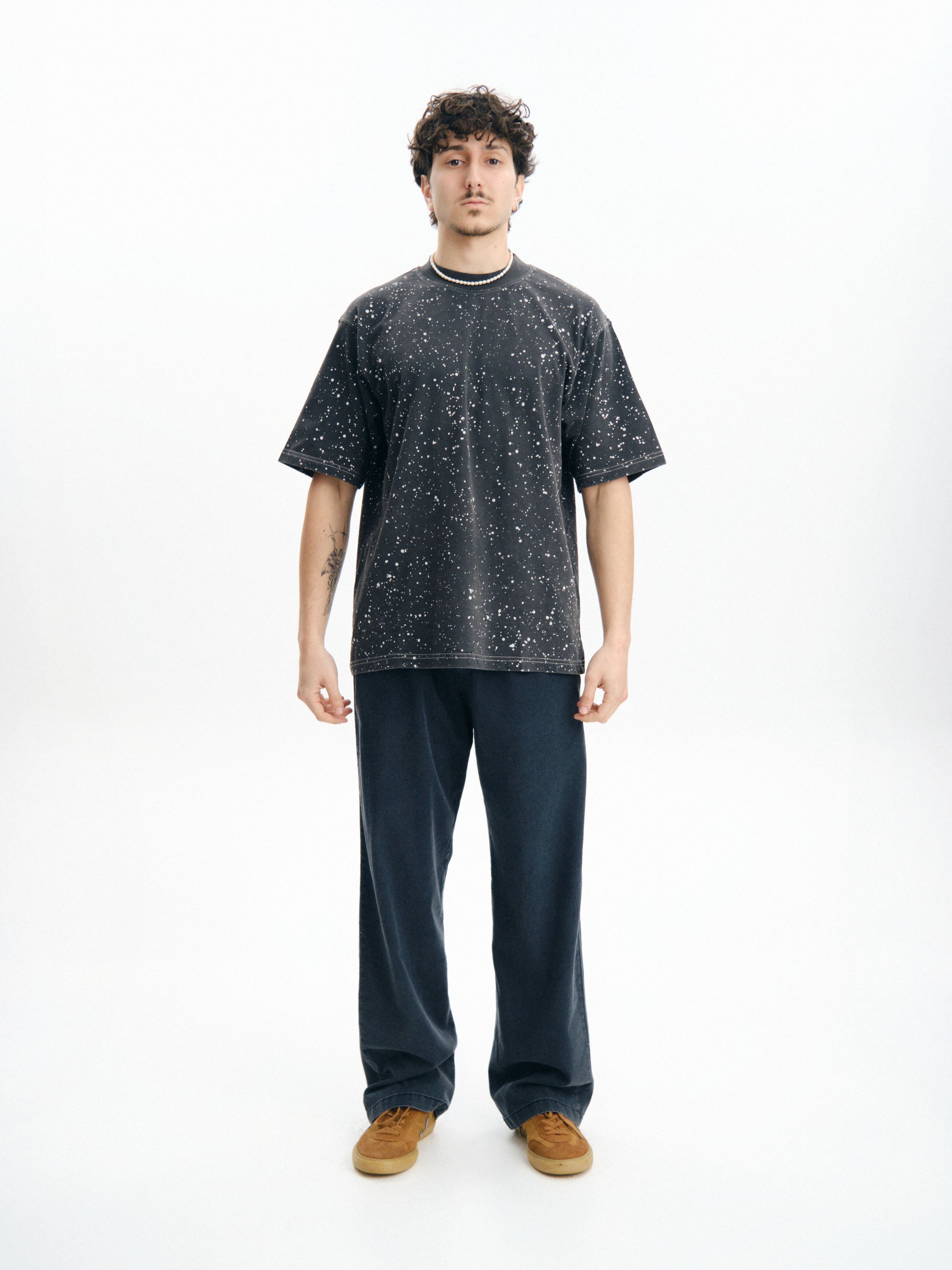 Boya Desenli Premium Oversize Tişört