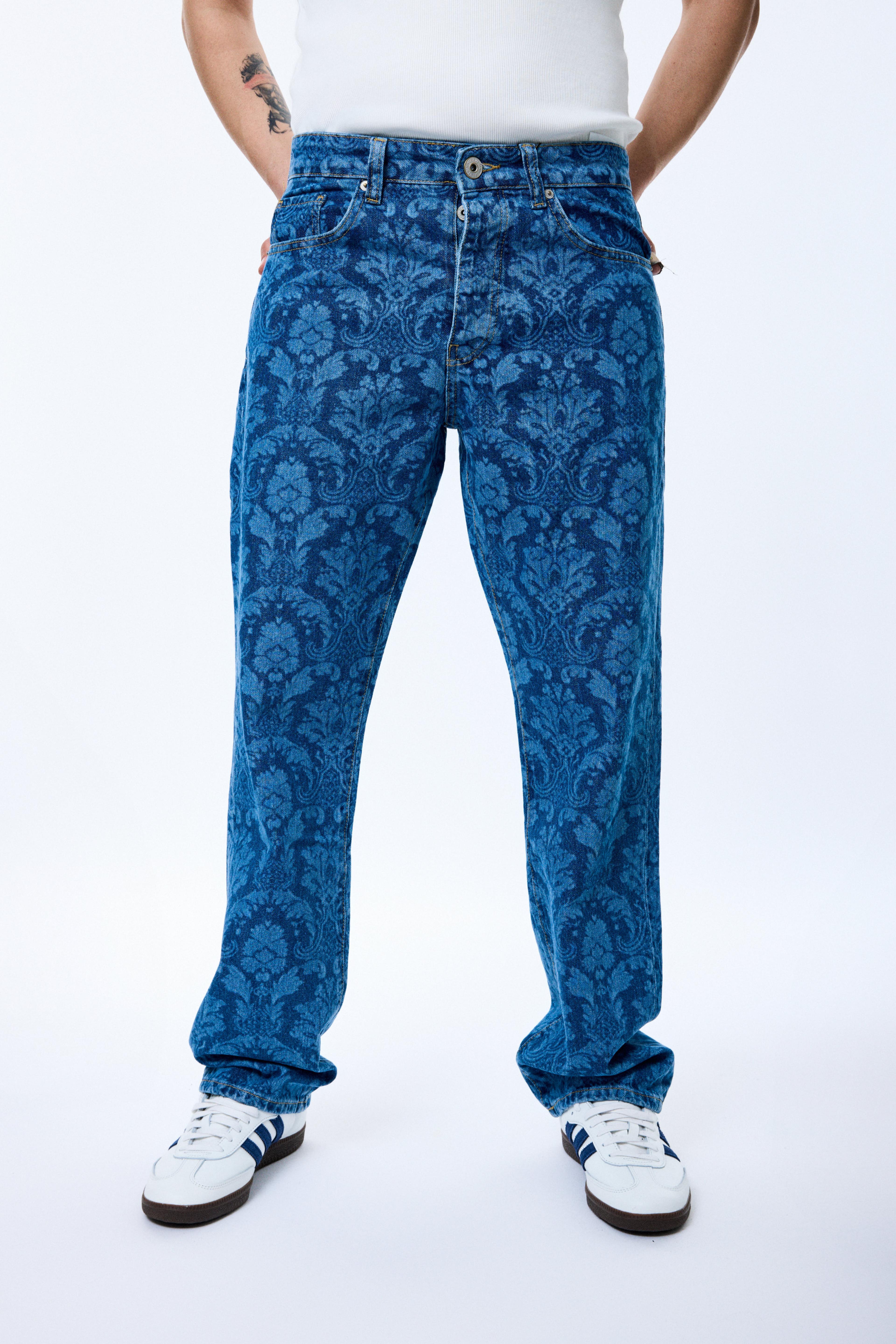 Desenli Normal Baggy Pantolon