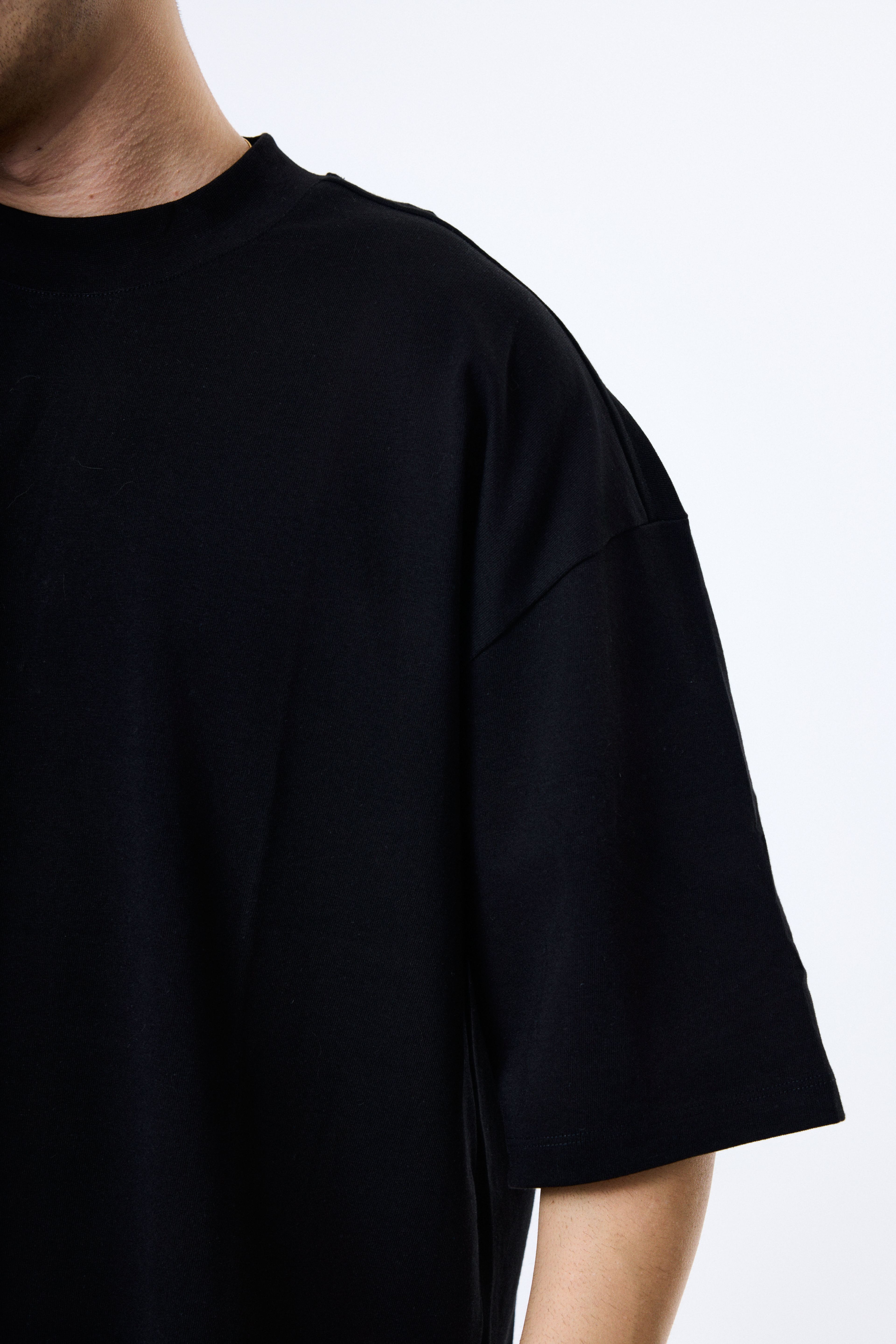 Kapalı Yaka Oversize Premium Tshirt