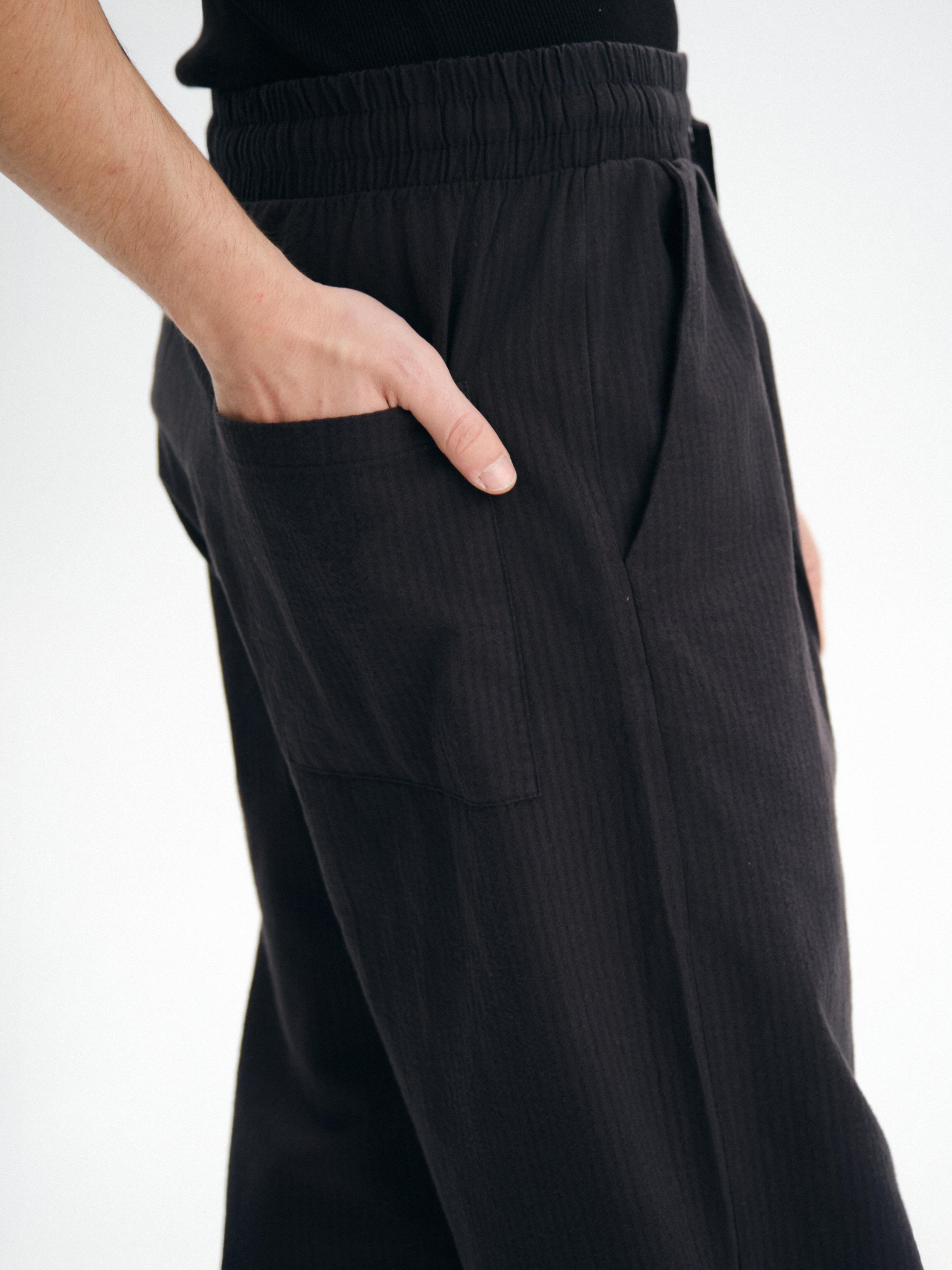 Çizgili İnce Ekstra Rahat Pamuklu Oversize Pantolon