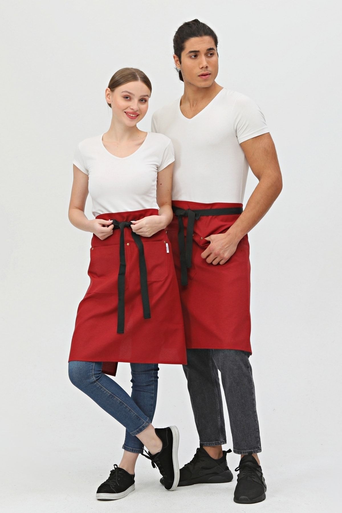 Garson, Barista, Kafe, Barmen, Çiçekçi, Mutfak Önlükleri, Leke Tutmaz, Bay, Bayan, Uzun Yarım Önlük