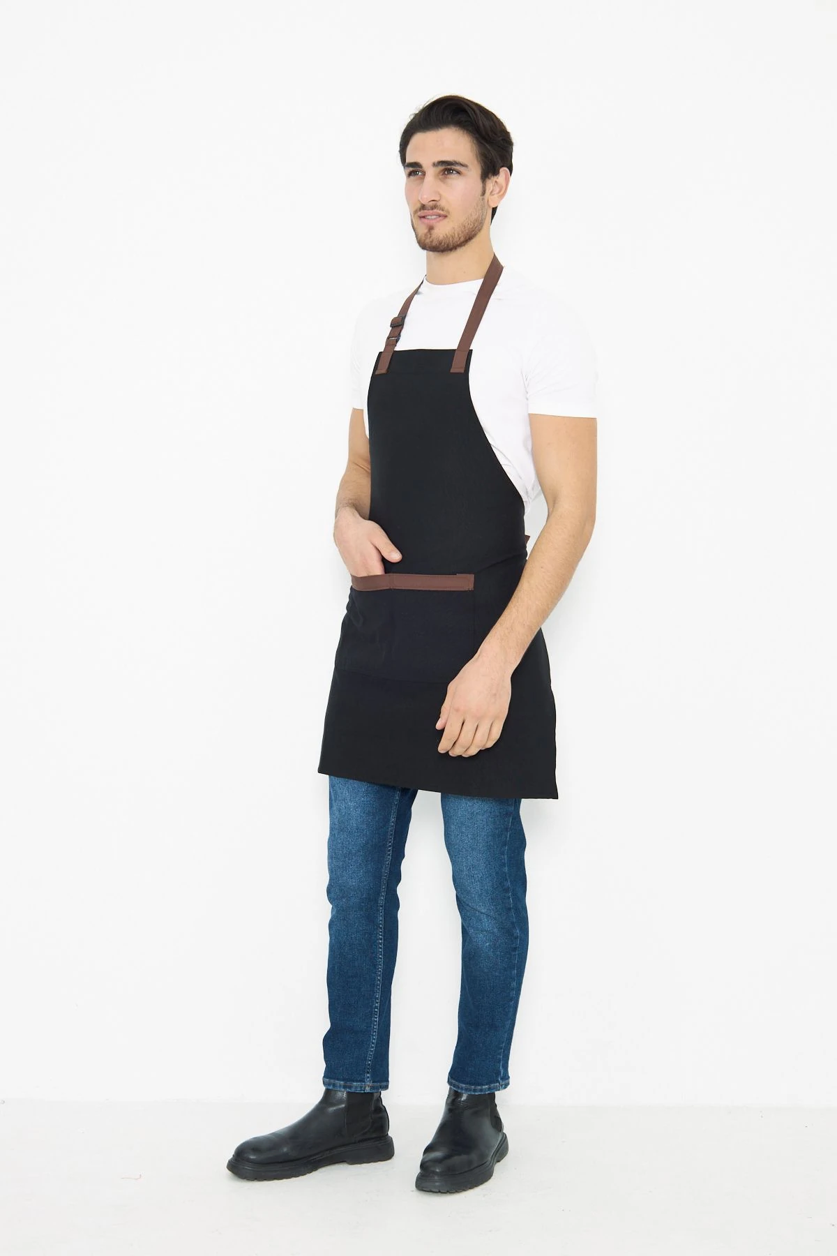 Su İtici Leke Tutmaz Kafe Barista Seramik Pasta Aşçı Garson Çiçekçi Restoran Cafe Apron Erkek Önlük