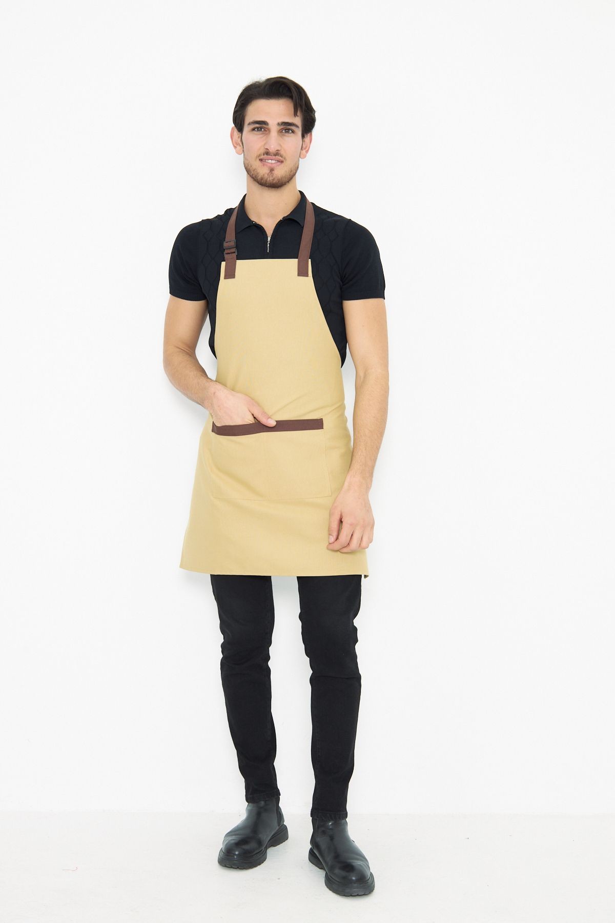 Su İtici Leke Tutmaz Kafe Barista Seramik Pasta Aşçı Garson Çiçekçi Restoran Cafe Apron Erkek Önlük