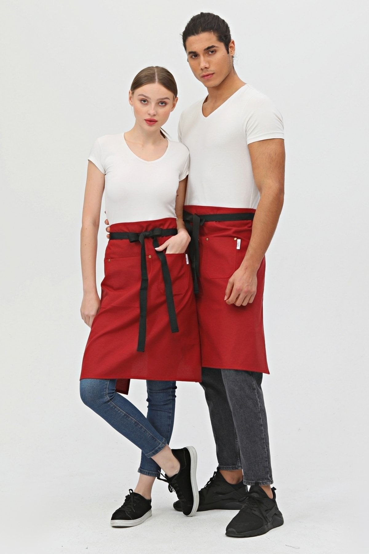 Garson, Barista, Kafe, Barmen, Çiçekçi, Mutfak Önlükleri, Leke Tutmaz, Bay, Bayan, Uzun Yarım Önlük