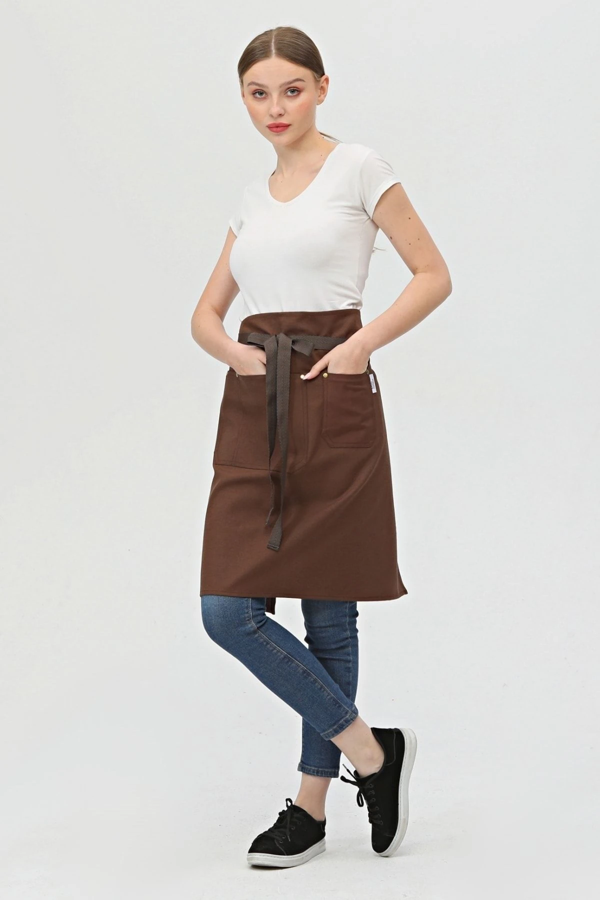 Garson, Barista, Kafe, Barmen, Çiçekçi, Mutfak Önlükleri, Leke Tutmaz, Bay, Bayan, Uzun Yarım Önlük