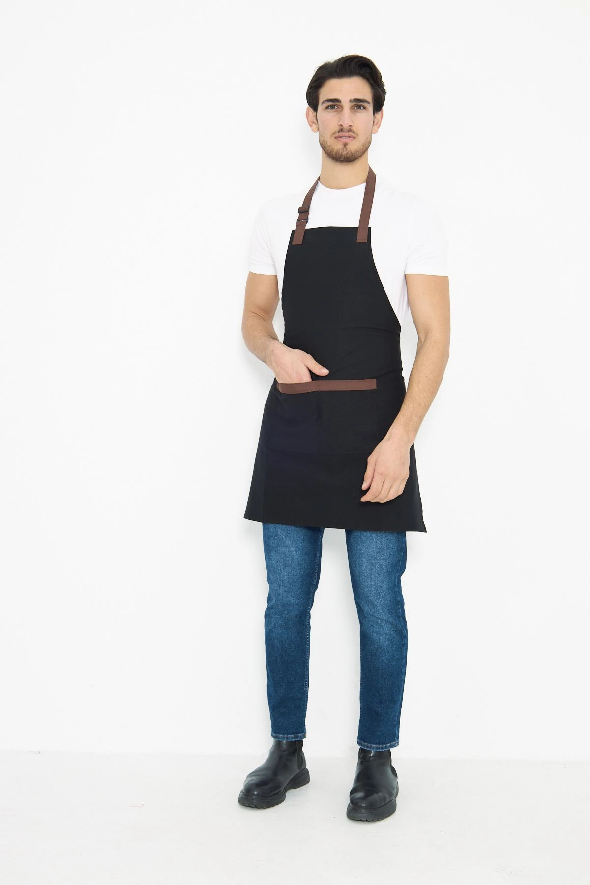 Su İtici Leke Tutmaz Kafe Barista Seramik Pasta Aşçı Garson Çiçekçi Restoran Cafe Apron Erkek Önlük